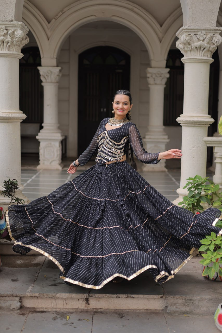 Mirror Kodi Leheriya Raas Lehenga