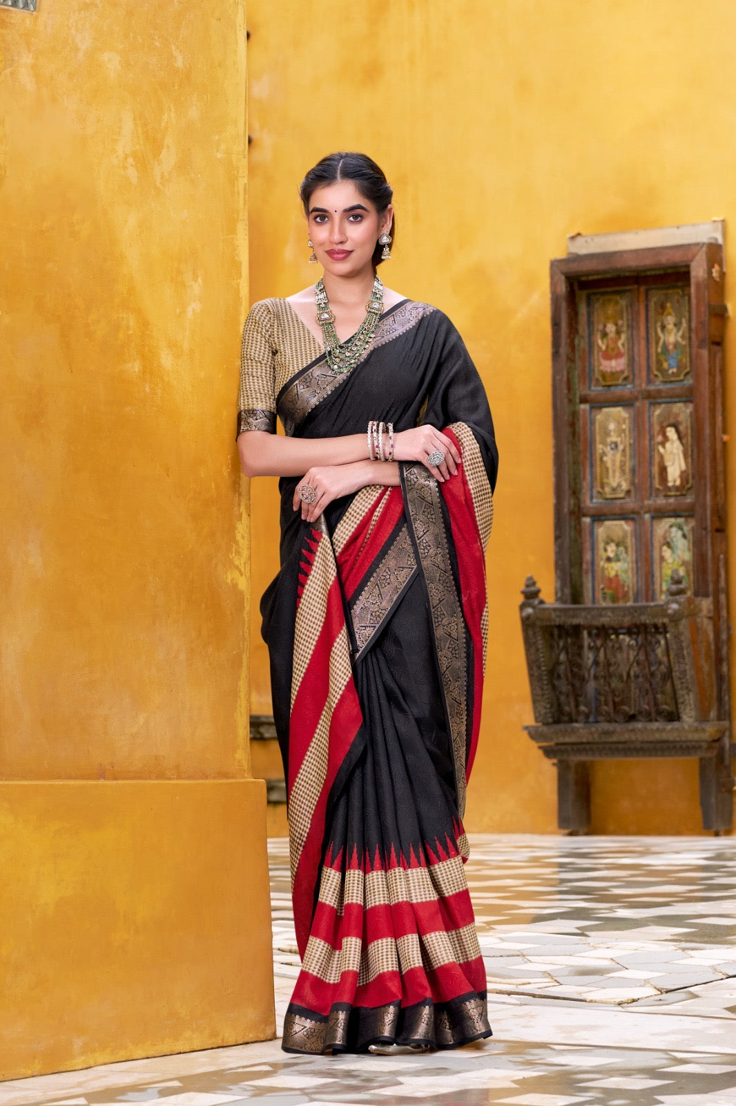 Classic Border Printed Saree