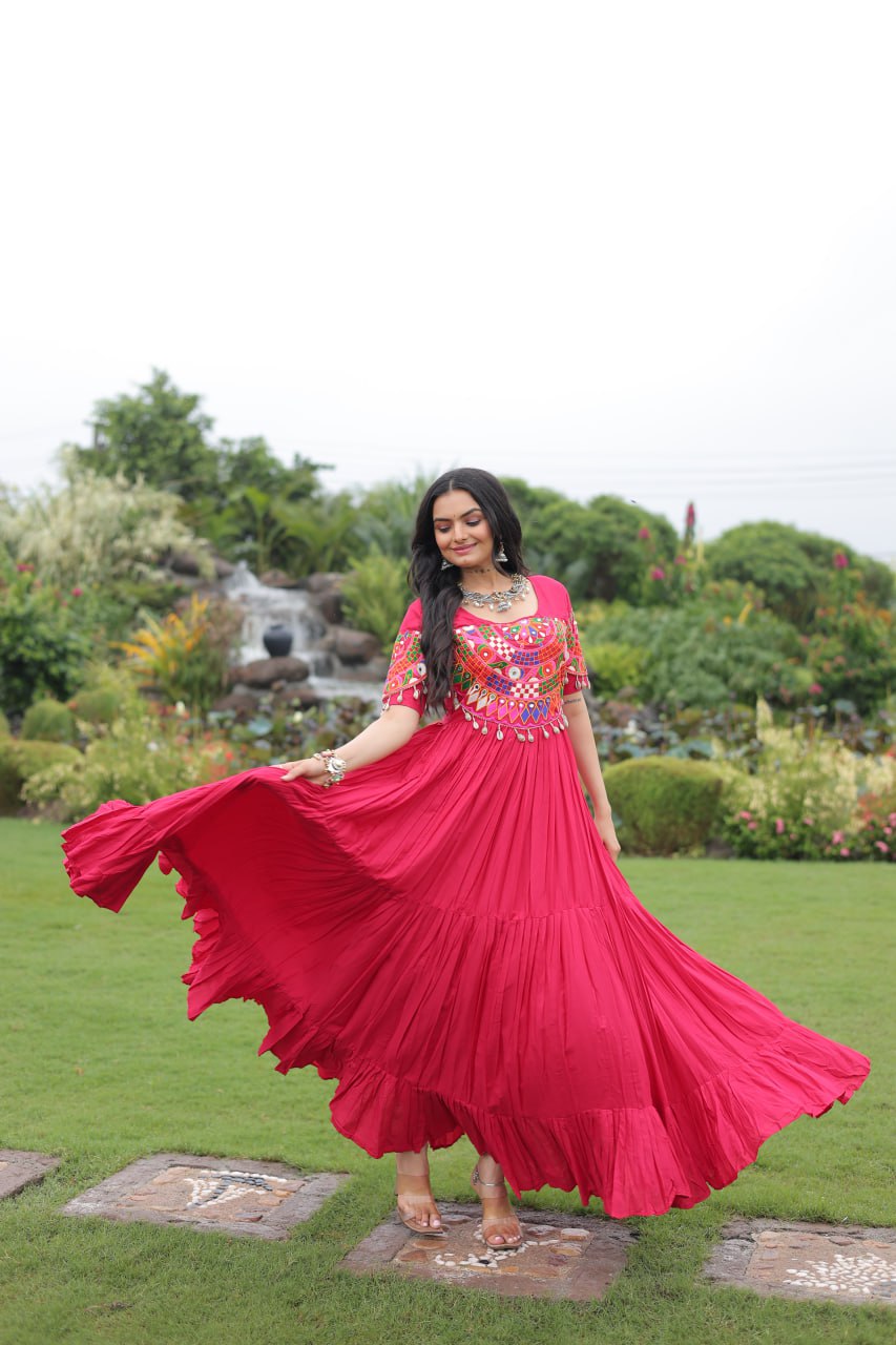 Festive Muse Layered Frill Gown