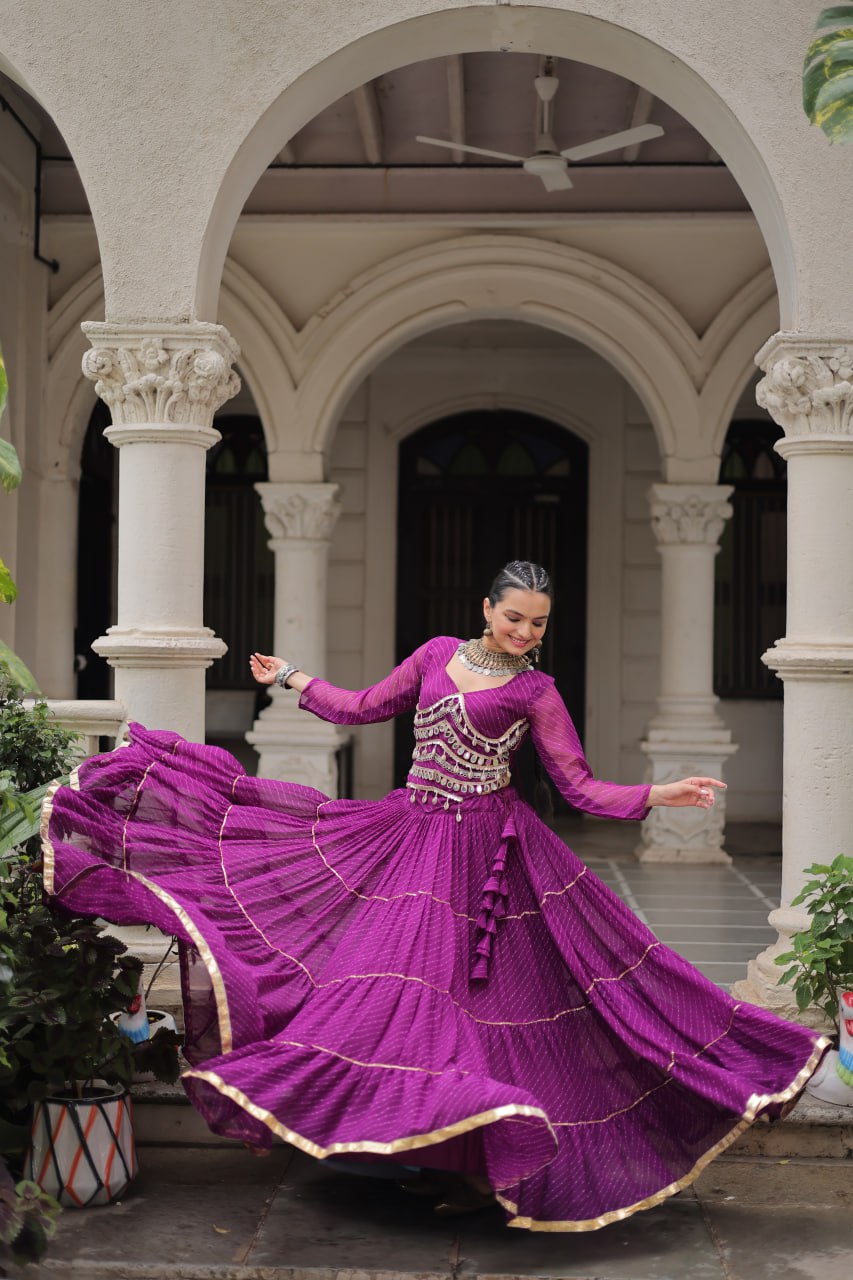 Mirror Kodi Leheriya Raas Lehenga