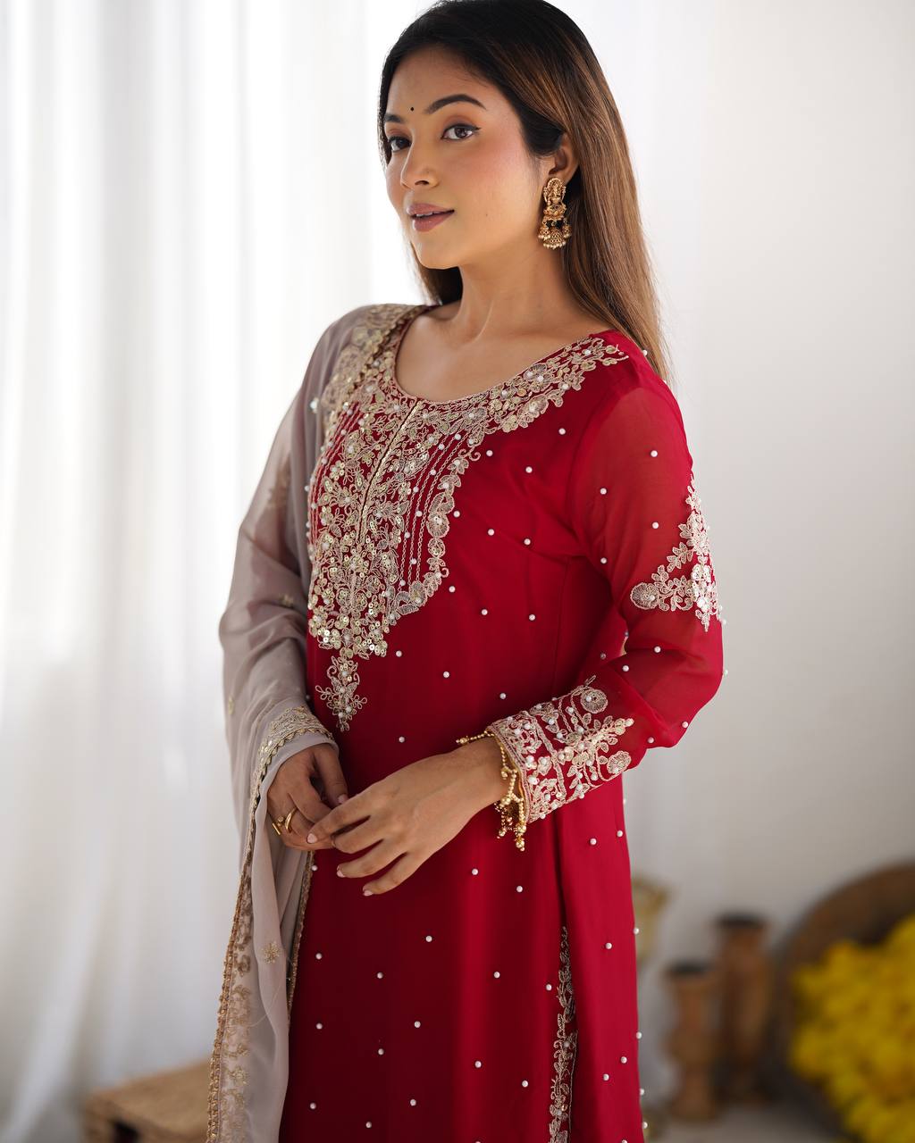 Regal Dori Embroidery Georgette Kurta Set