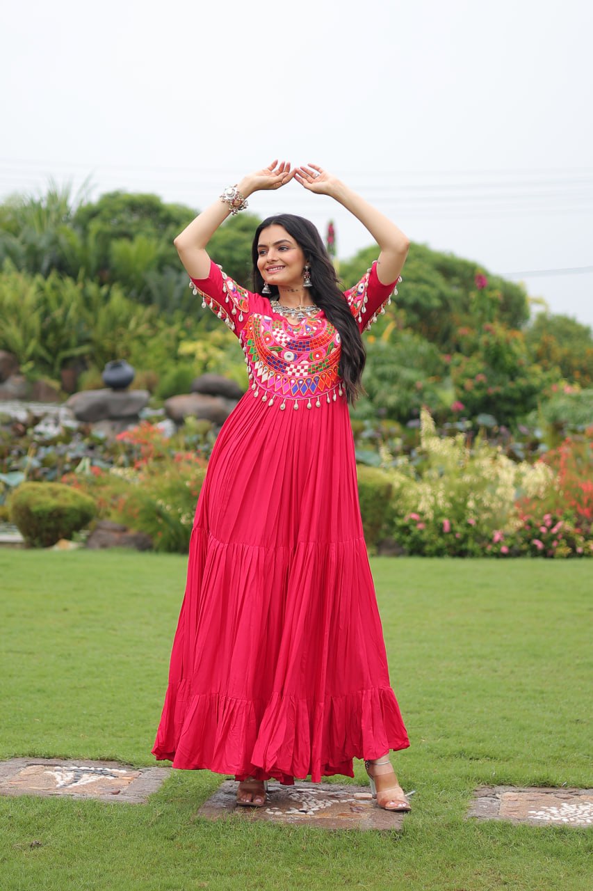 Festive Muse Layered Frill Gown
