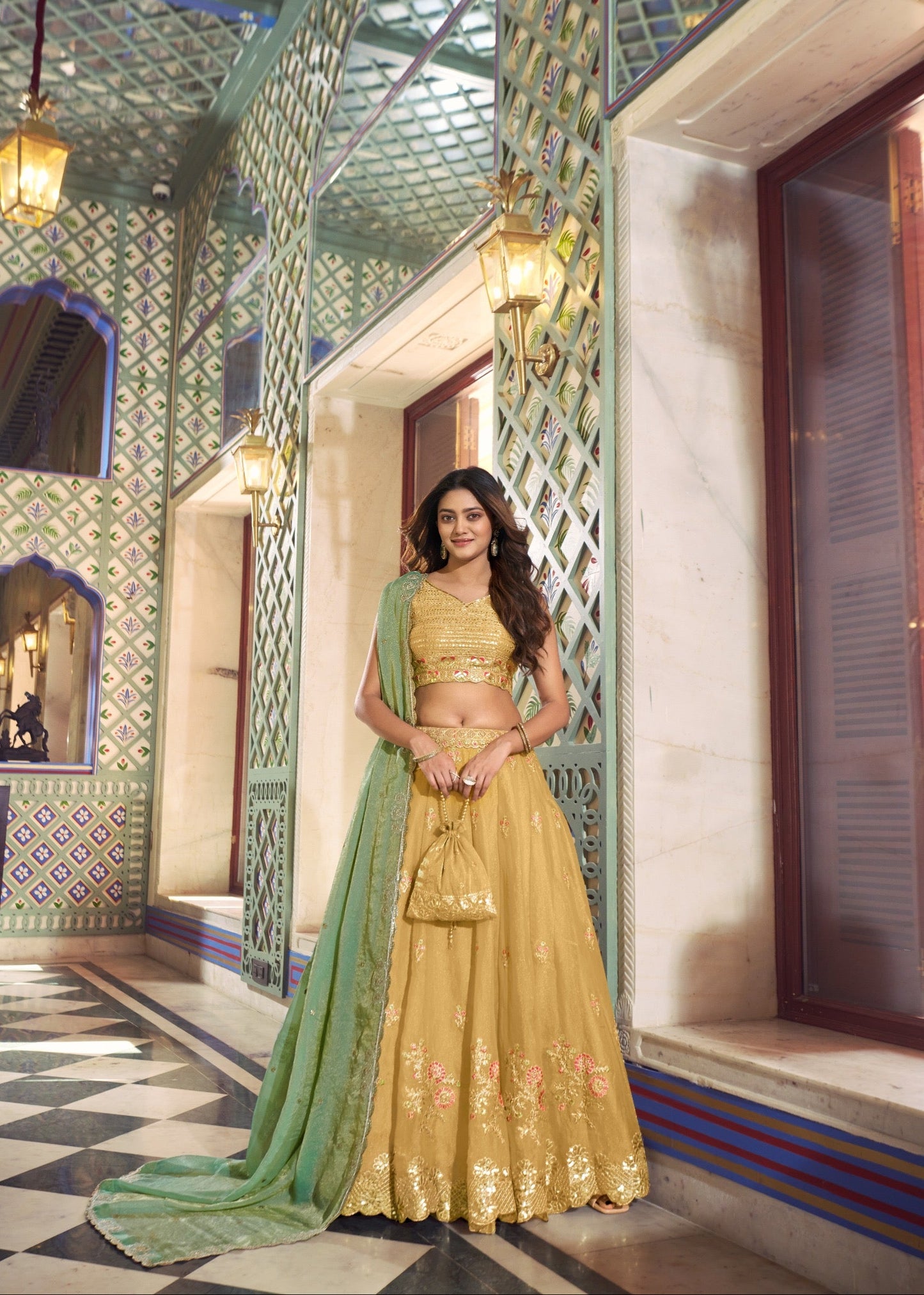 Sunlit Soft Pastel Grace Lehenga