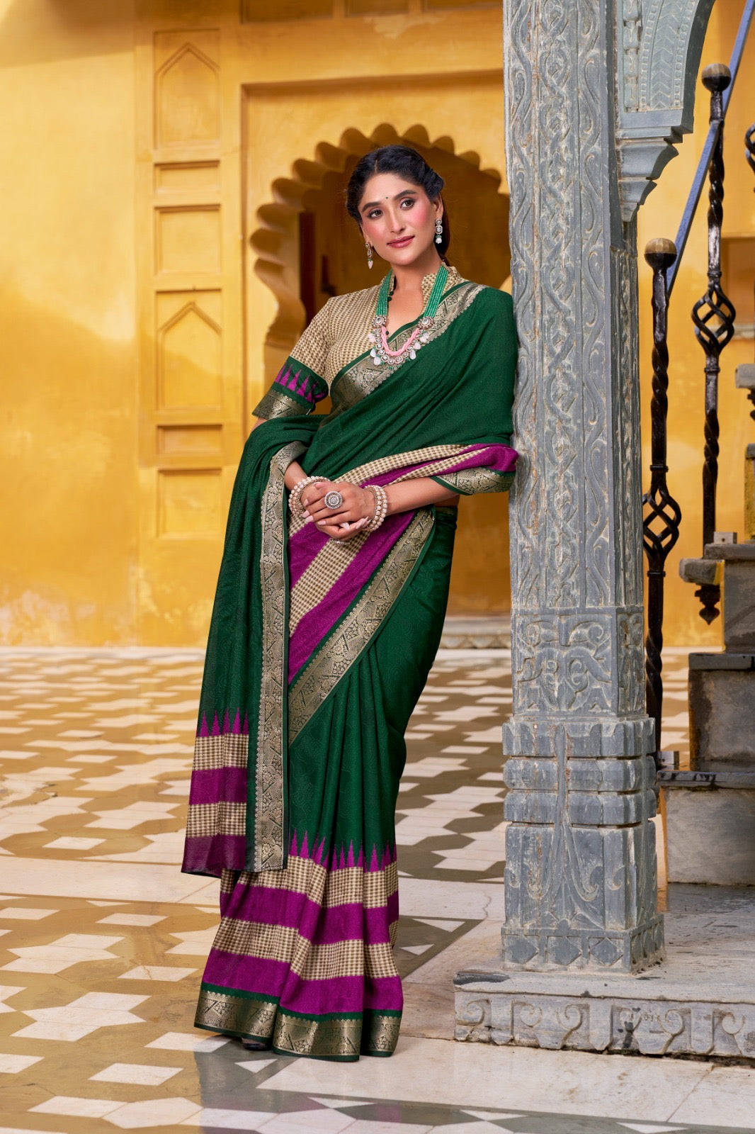 Classic Border Printed Saree