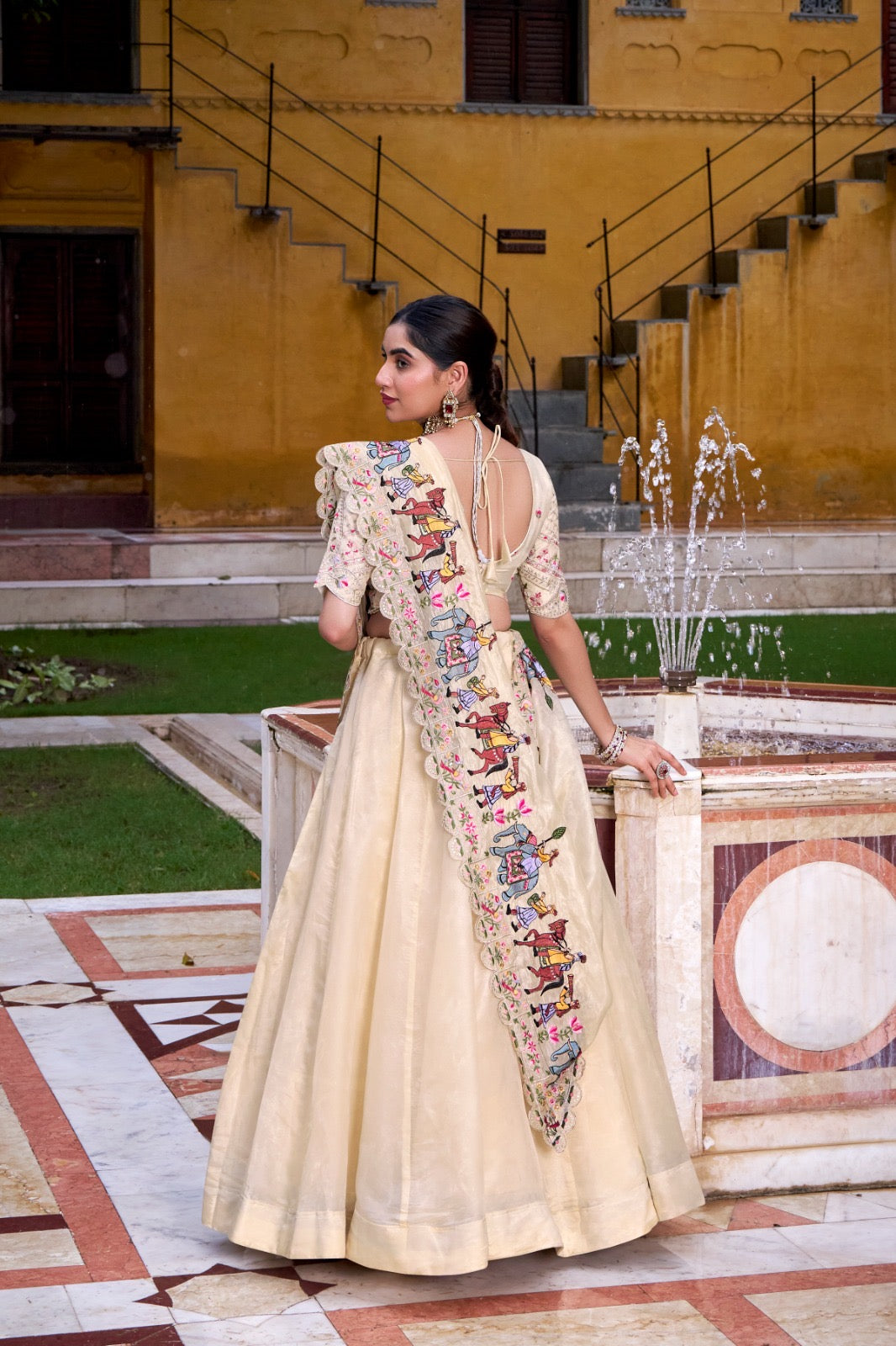 Soft Hue Detailed Work Lehenga