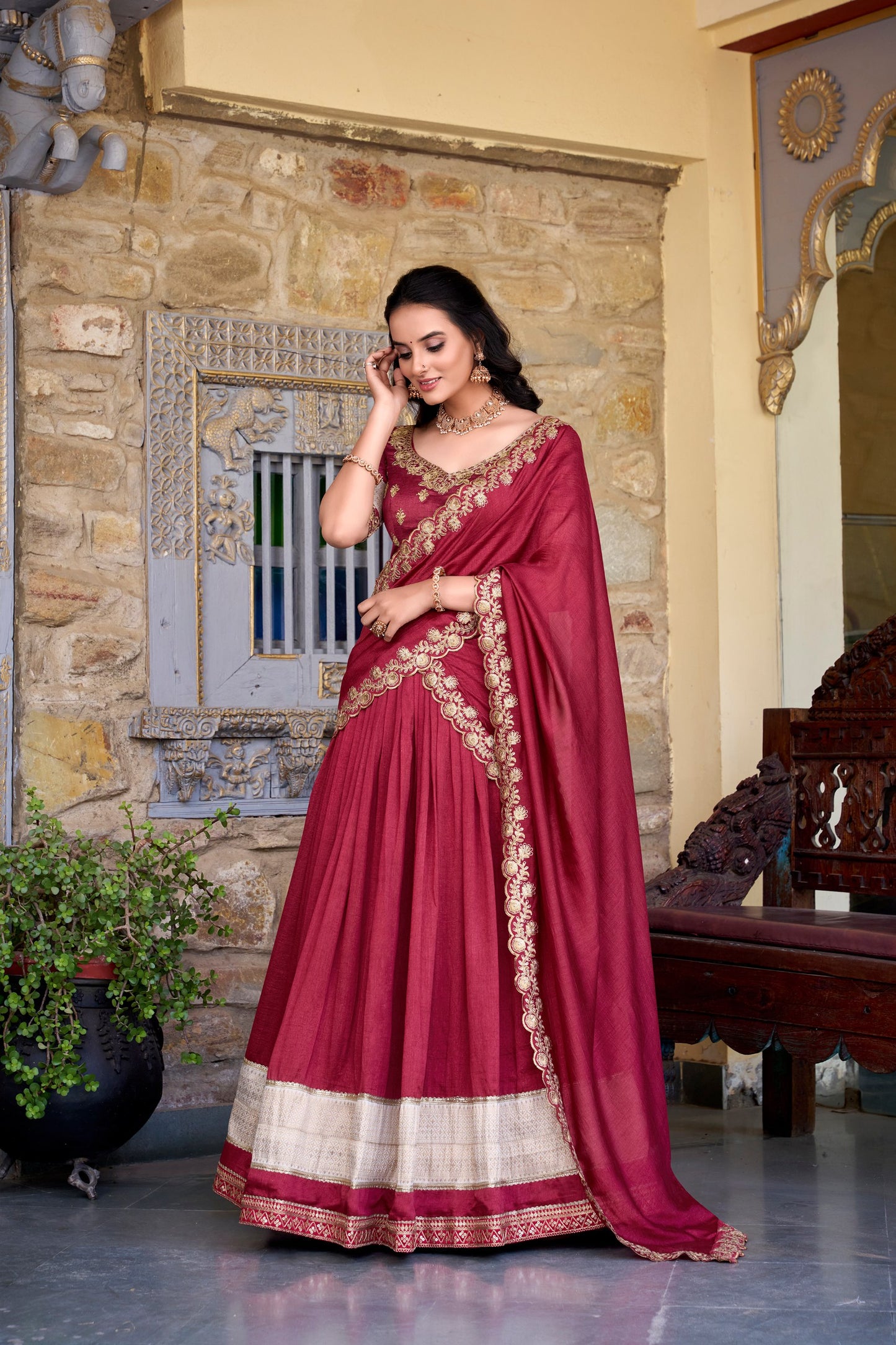 Zari Weave Mystic Shine Lehenga