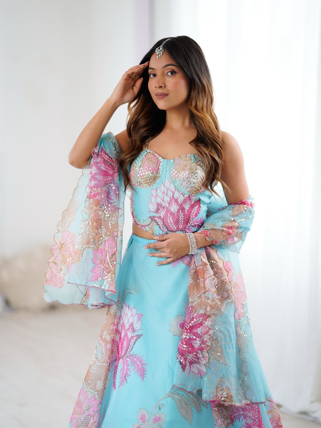 Frozen Muse Corset Lehenga Set