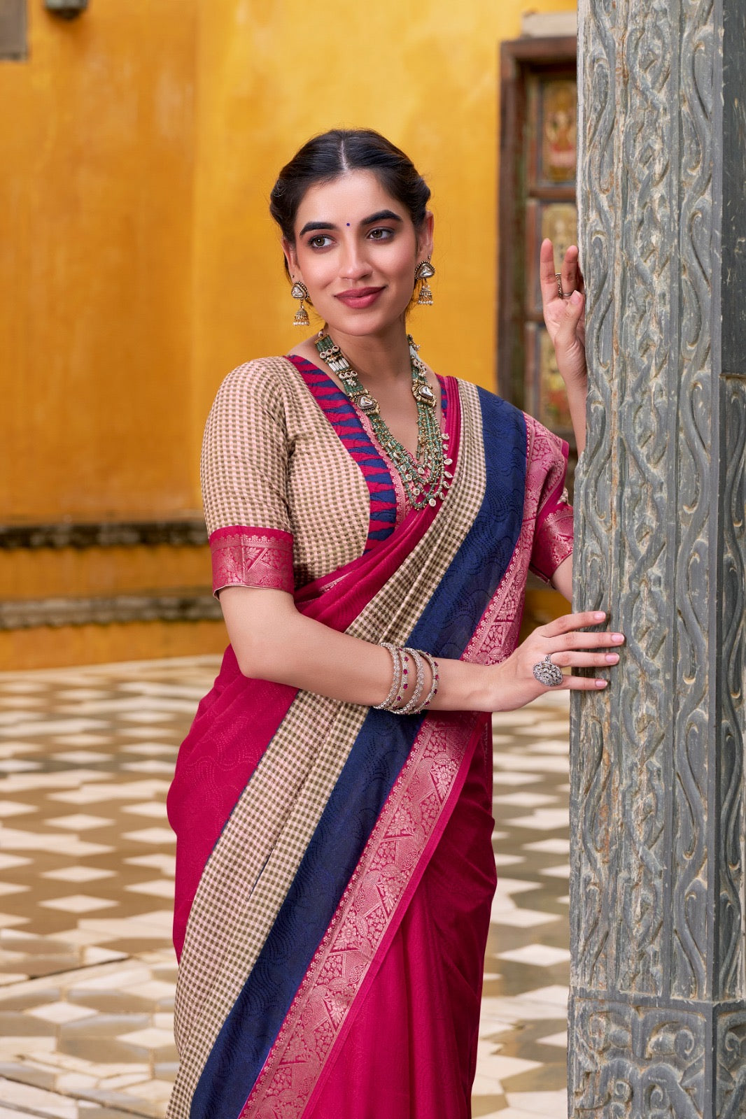 Classic Border Printed Saree