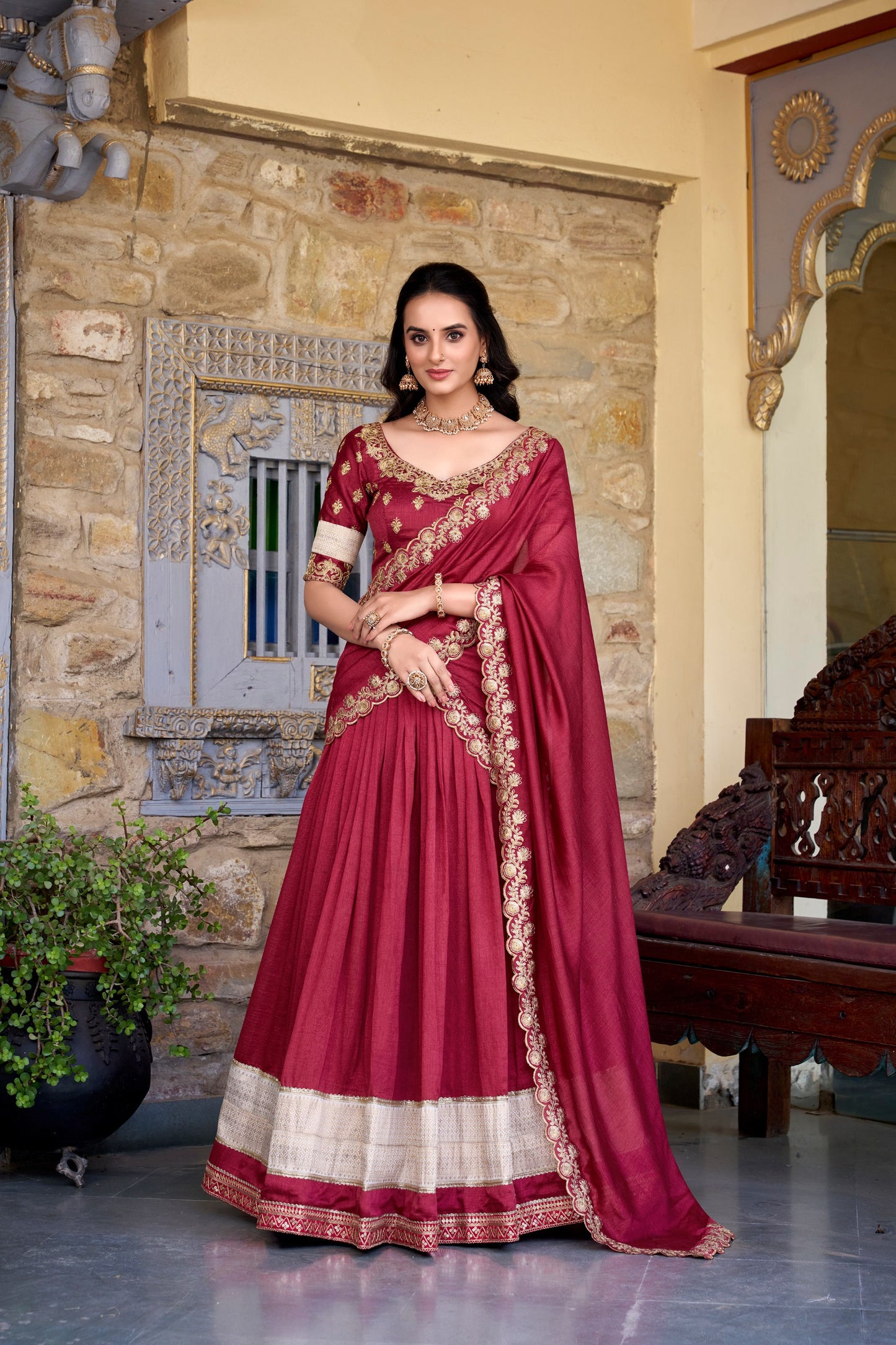Zari Weave Mystic Shine Lehenga