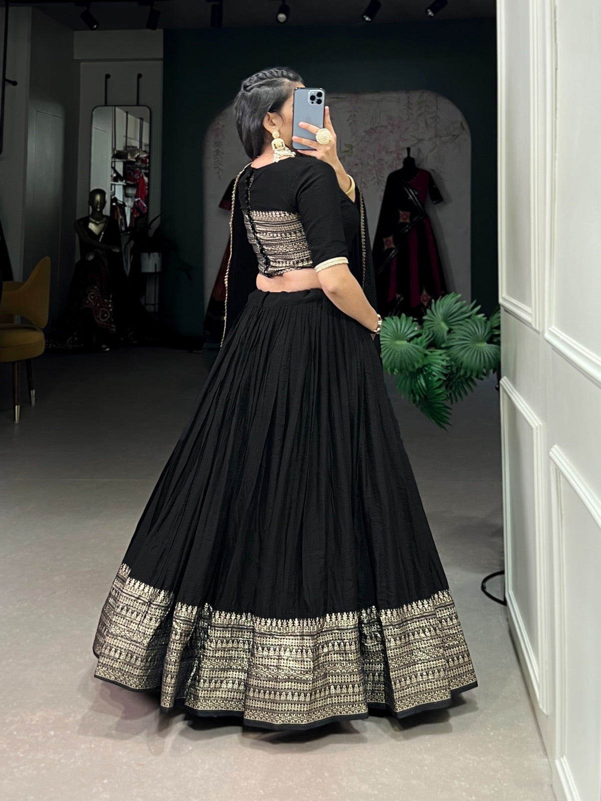 Dazzle Nights Chanderi Dupatta Lehenga