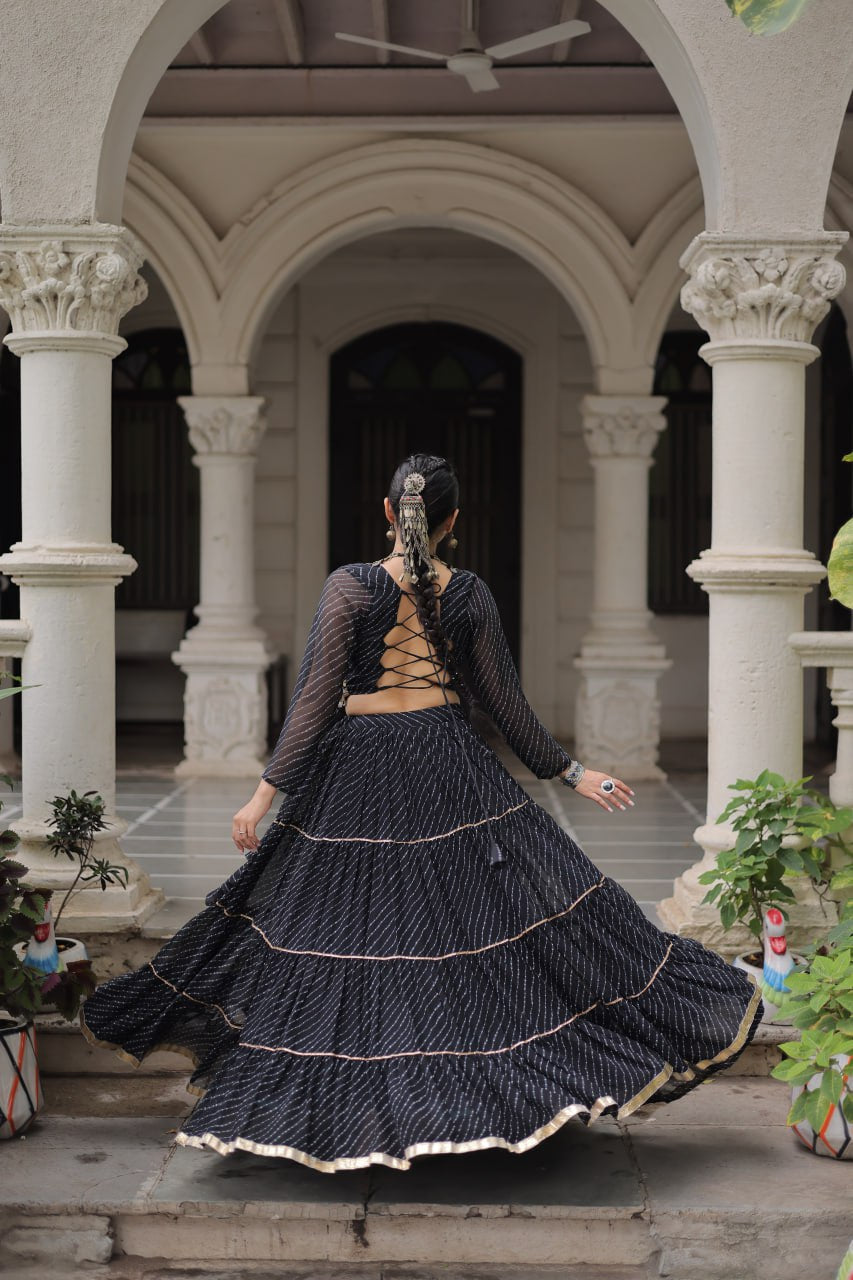 Mirror Kodi Leheriya Raas Lehenga
