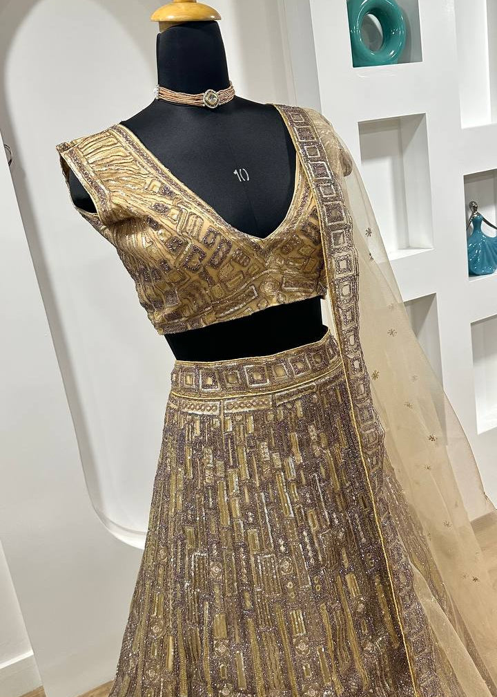 Gleaming Sequins Thread Lehenga Set
