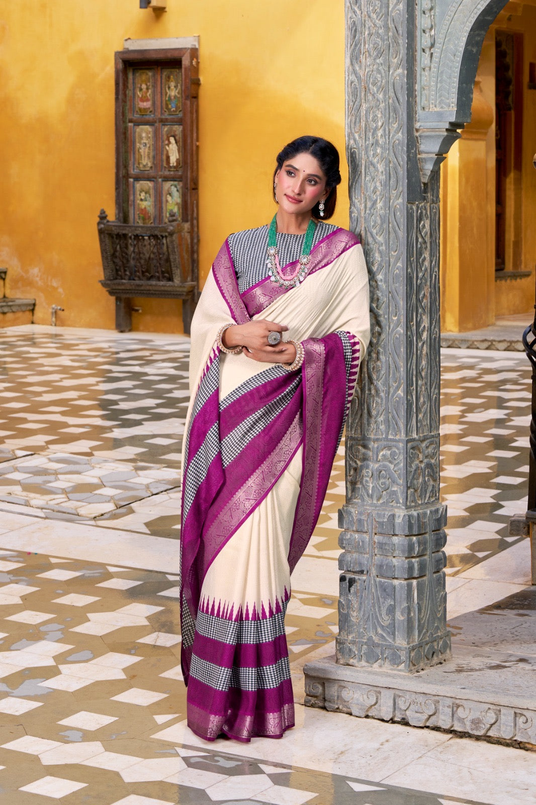 Classic Border Printed Saree