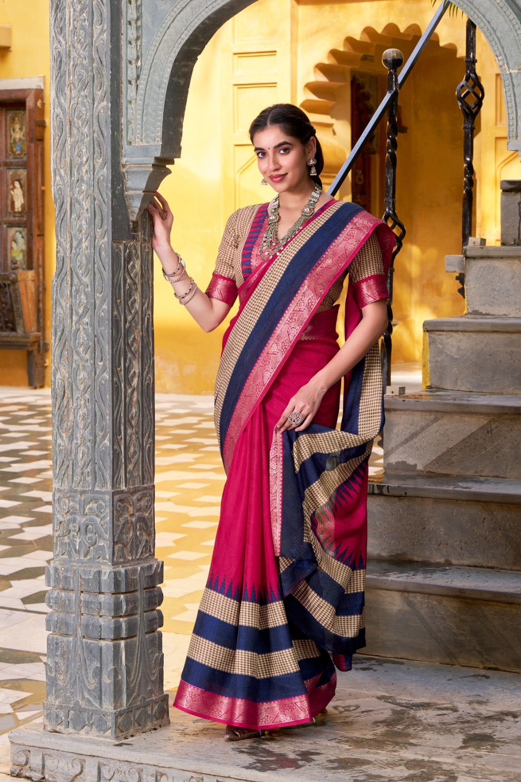 Classic Border Printed Saree