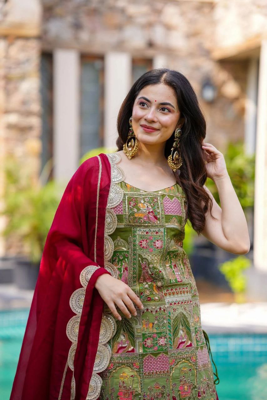 Gulbahaar Printed Kurti with Sharara Set