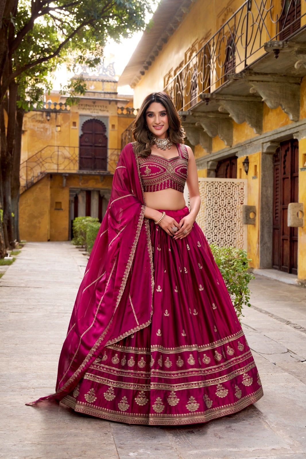 Burgundy Exquisite Designer Lehenga Set