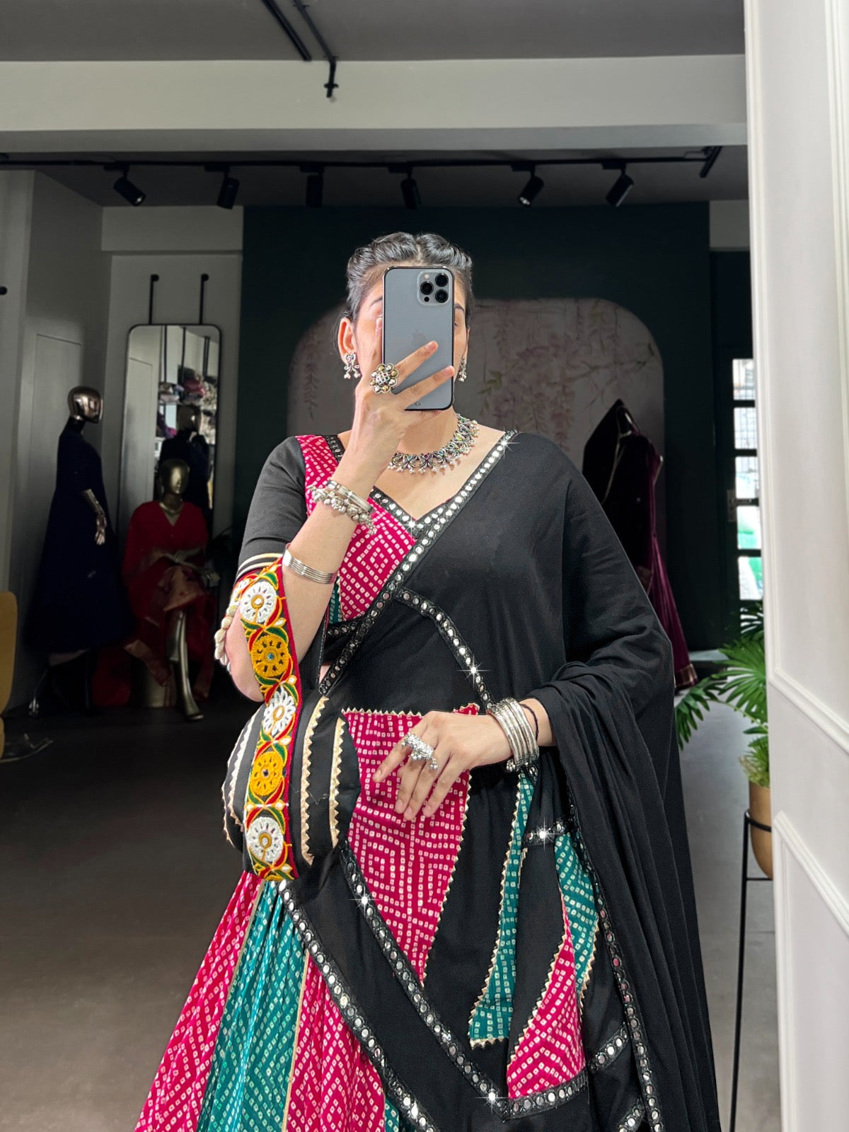 Bandhej & Ajarakh Print Chaniya Choli