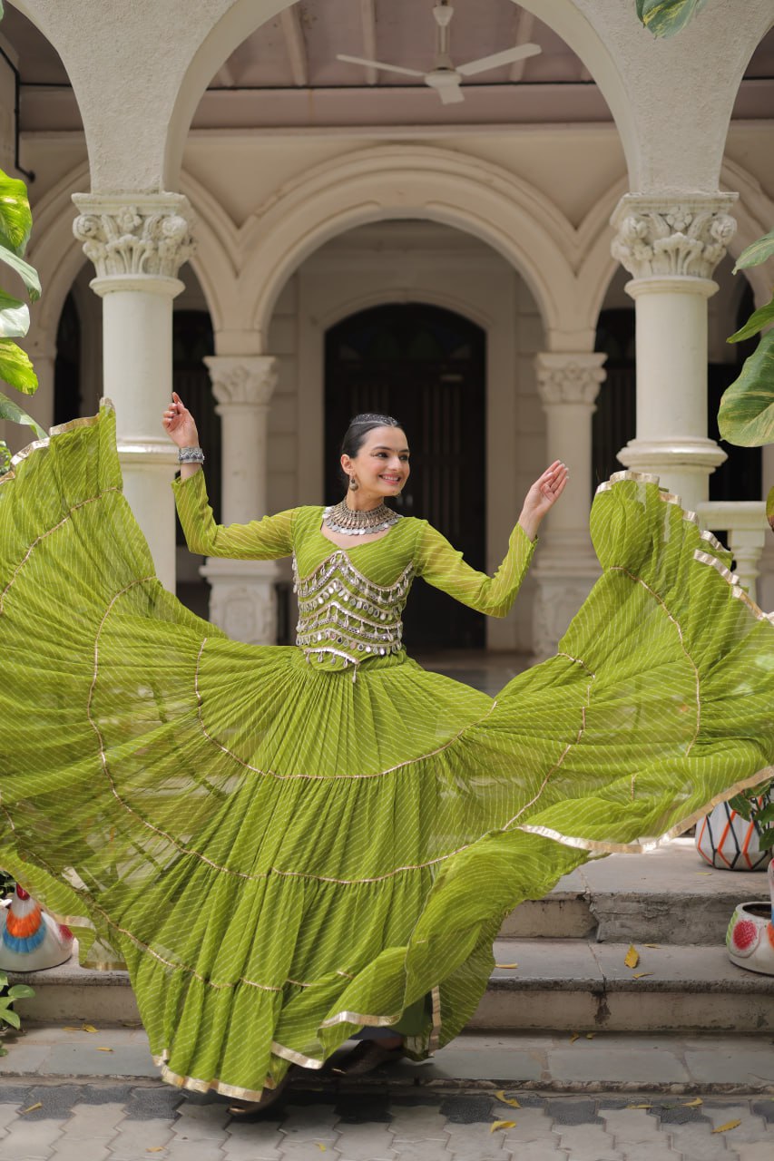 Mirror Kodi Leheriya Raas Lehenga