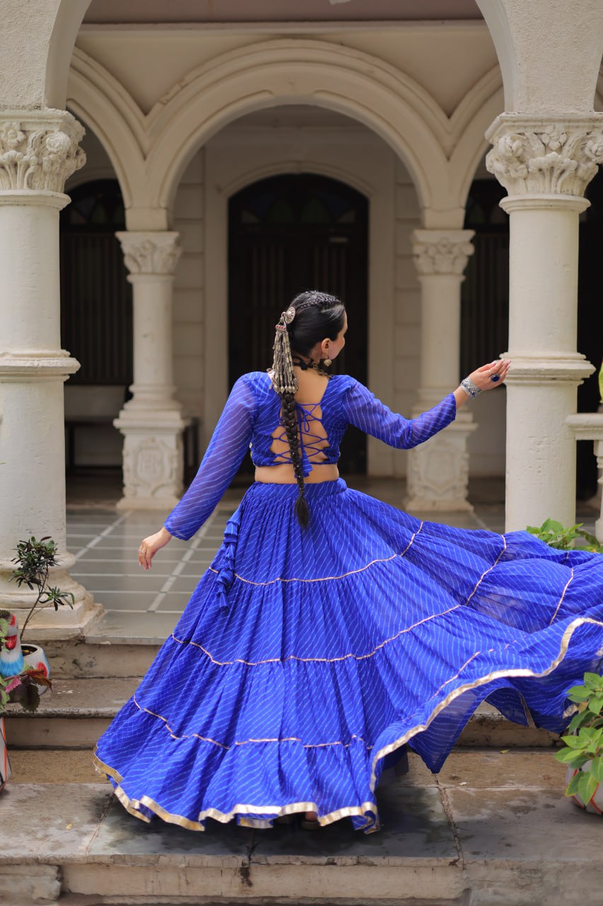Mirror Kodi Leheriya Raas Lehenga