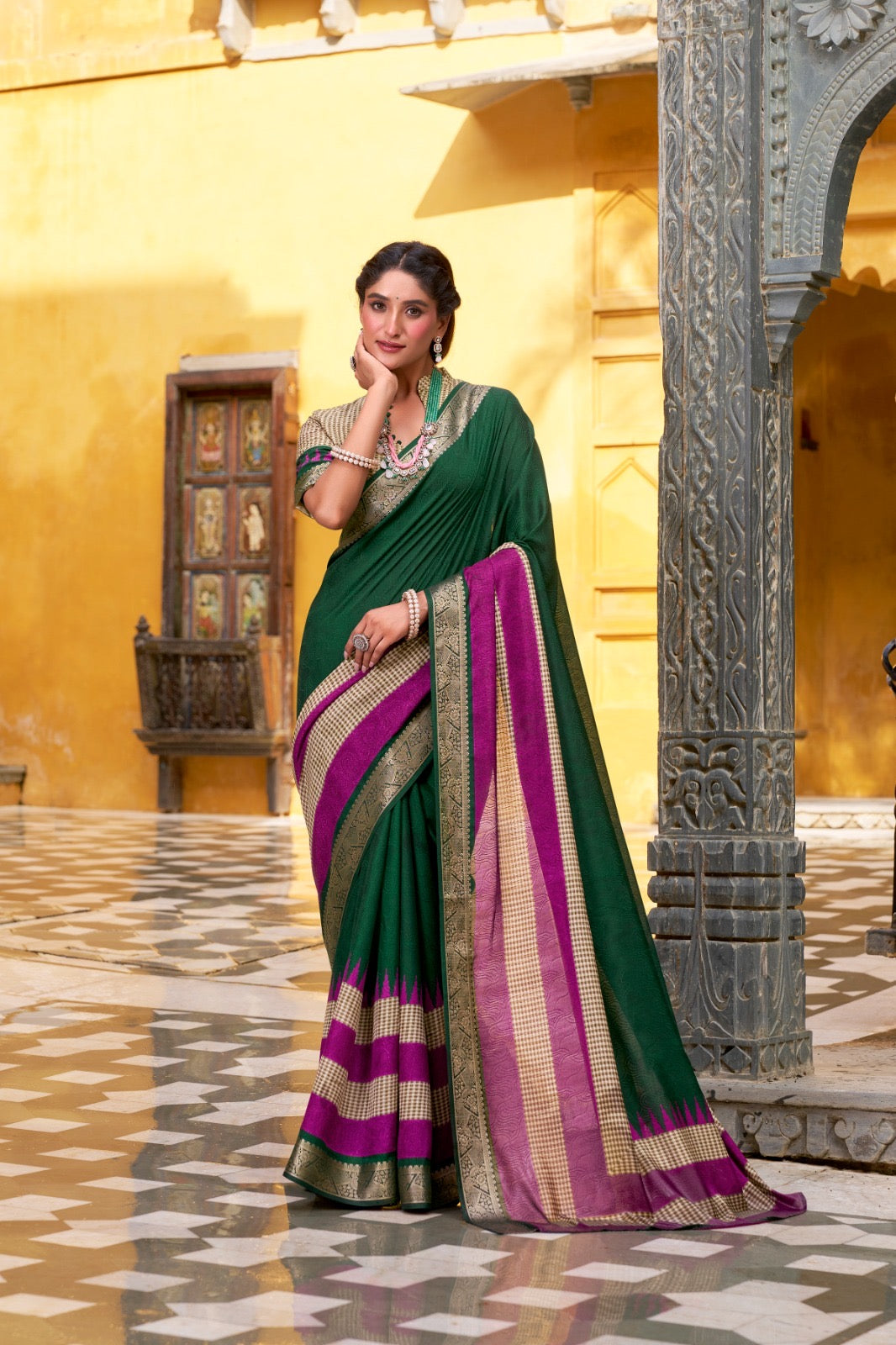 Classic Border Printed Saree
