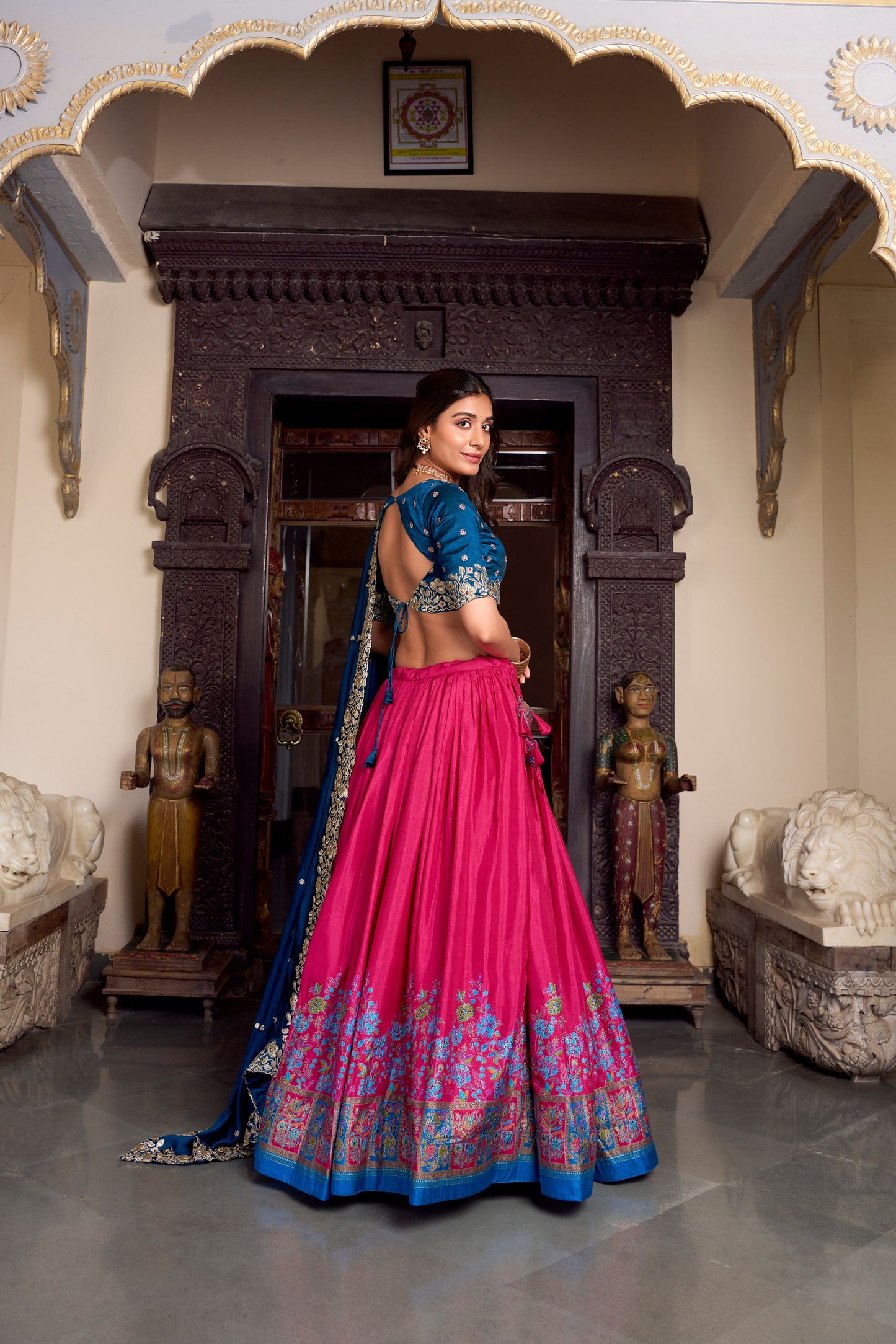 Traditional Zari Embellished Silk Lehenga