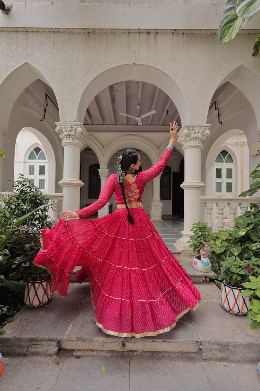 Mirror Kodi Leheriya Raas Lehenga