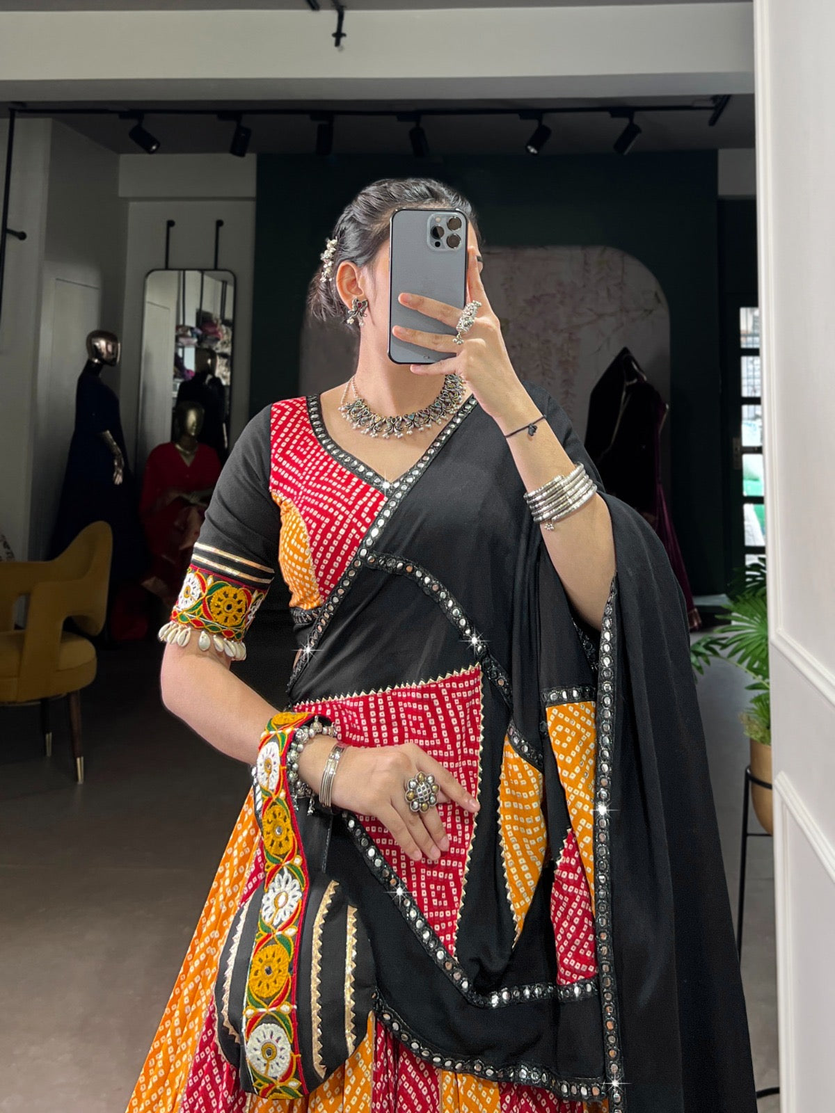 Bandhej & Ajarakh Print Chaniya Choli