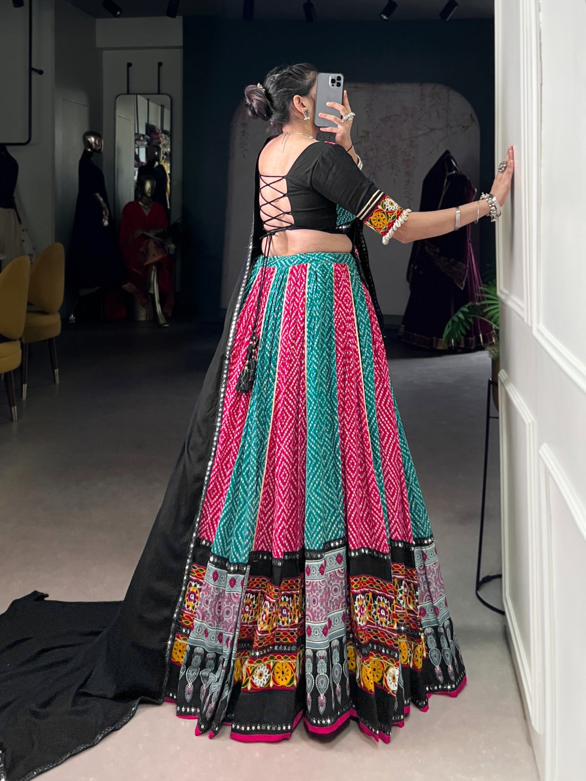 Bandhej & Ajarakh Print Chaniya Choli
