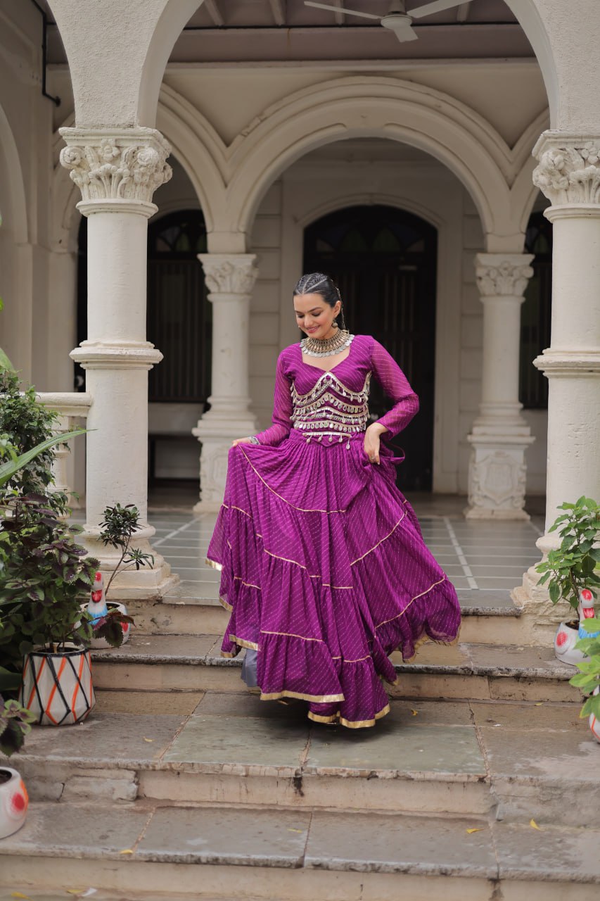 Mirror Kodi Leheriya Raas Lehenga