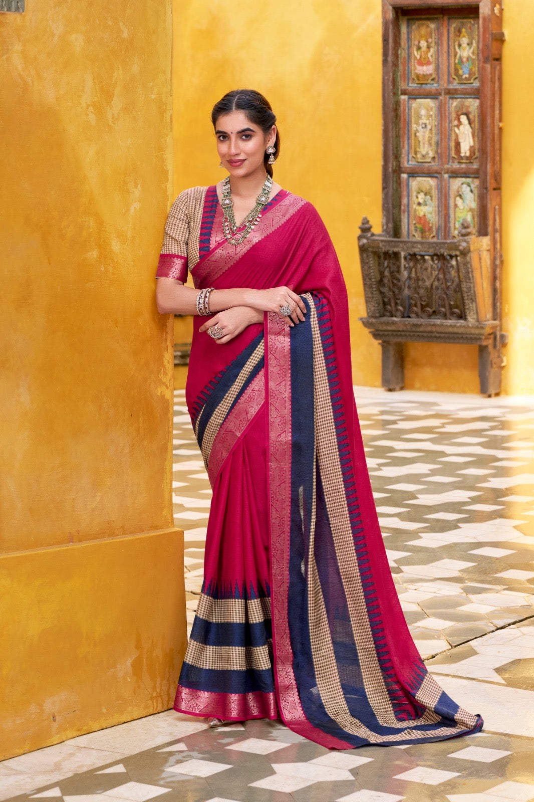 Classic Border Printed Saree