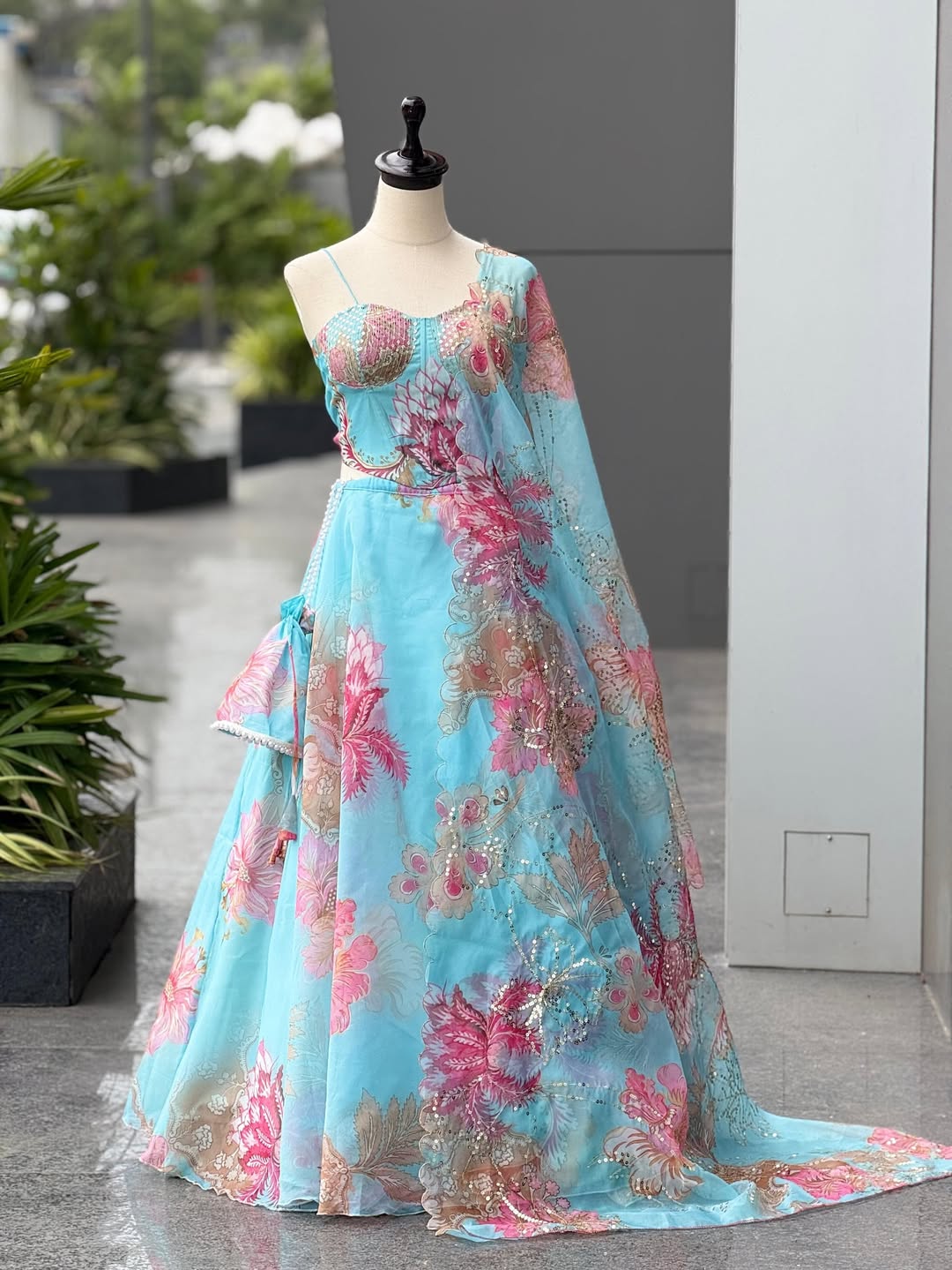 Frozen Muse Corset Lehenga Set