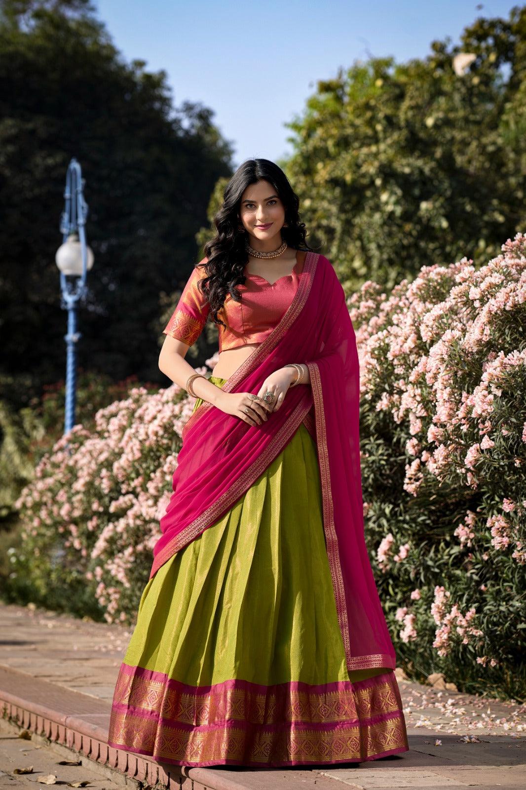 Cultural South Indian Half Saree - Main Image