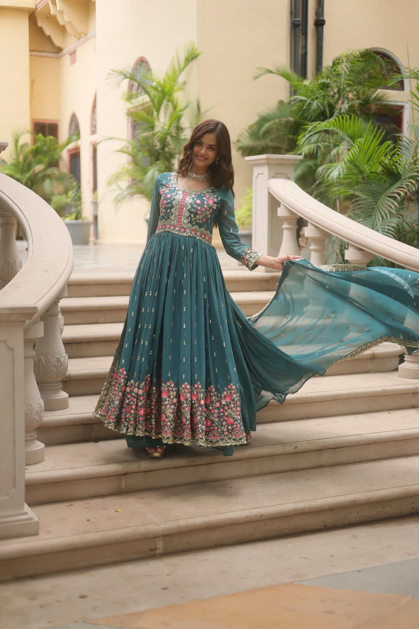 Beautiful Glimmering Sequins Sharara Suit Set