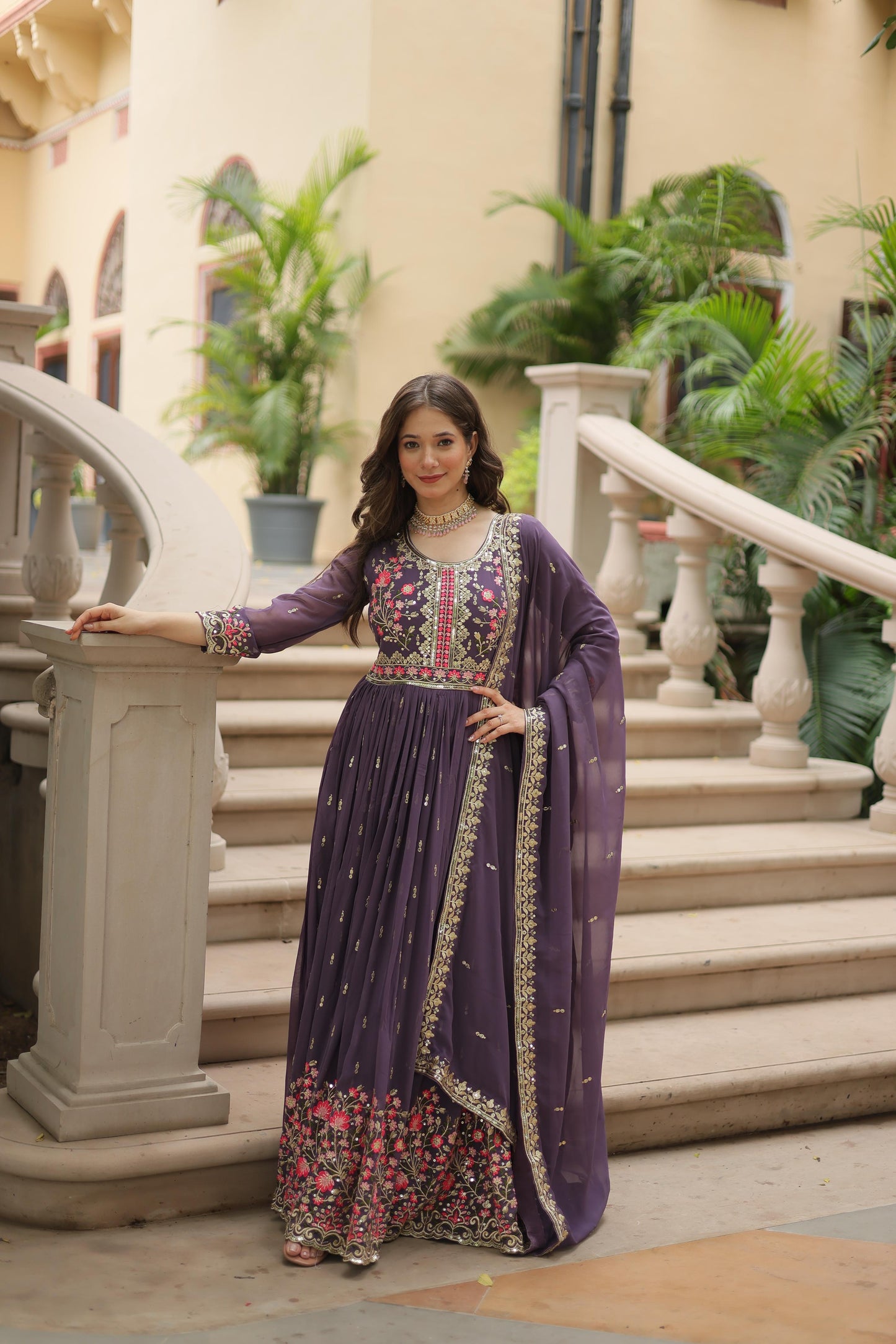 Beautiful Glimmering Sequins Sharara Suit Set