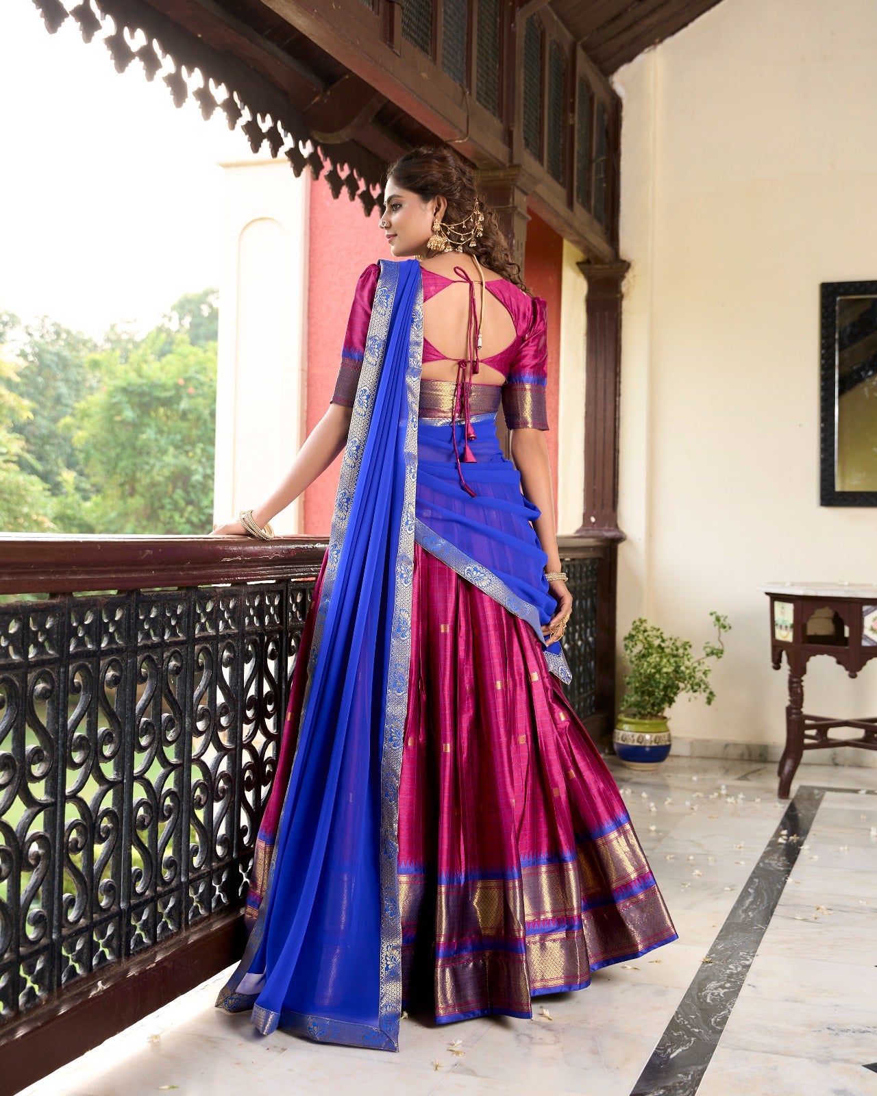 Paithani Cotton Silk Lehenga Set