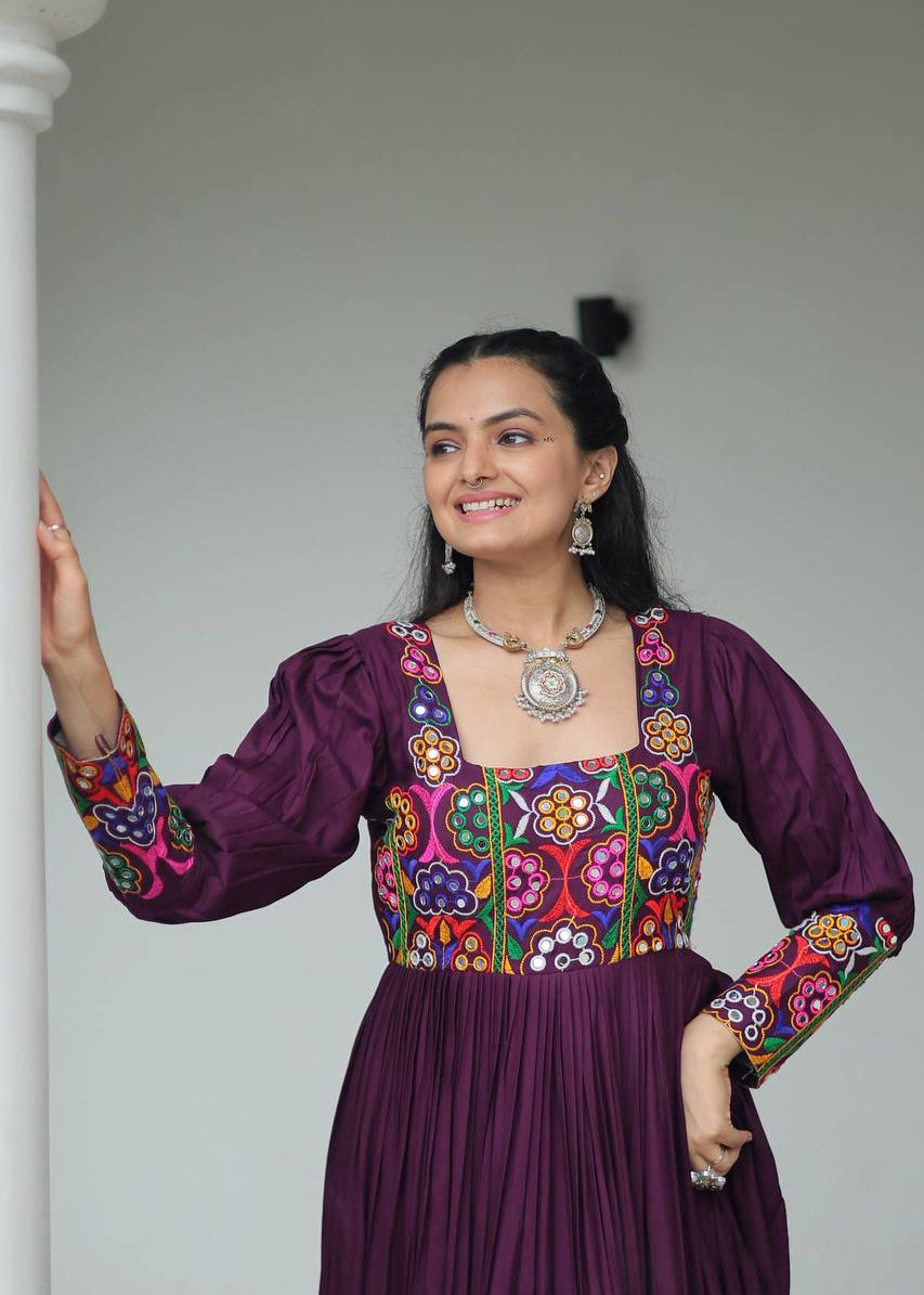 Embroidered Front & Elegant Backless Gown