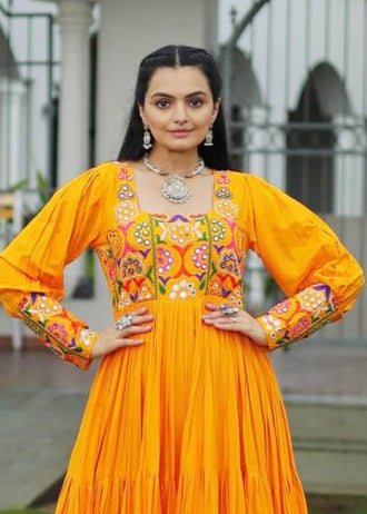 Embroidered Front & Elegant Backless Gown