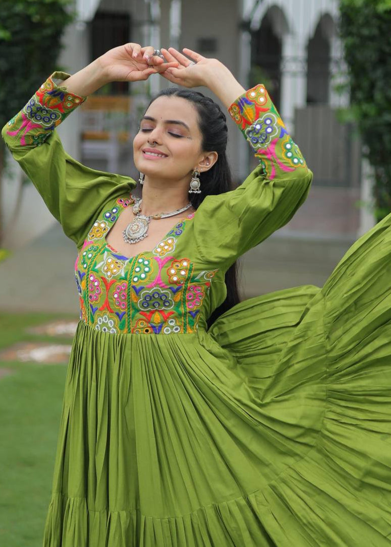 Embroidered Front & Elegant Backless Gown