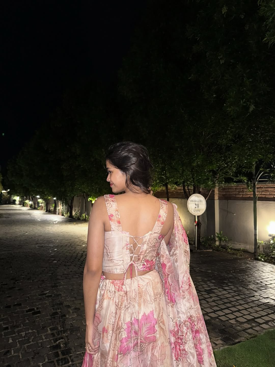 Floral Organza Corset Lehenga Set