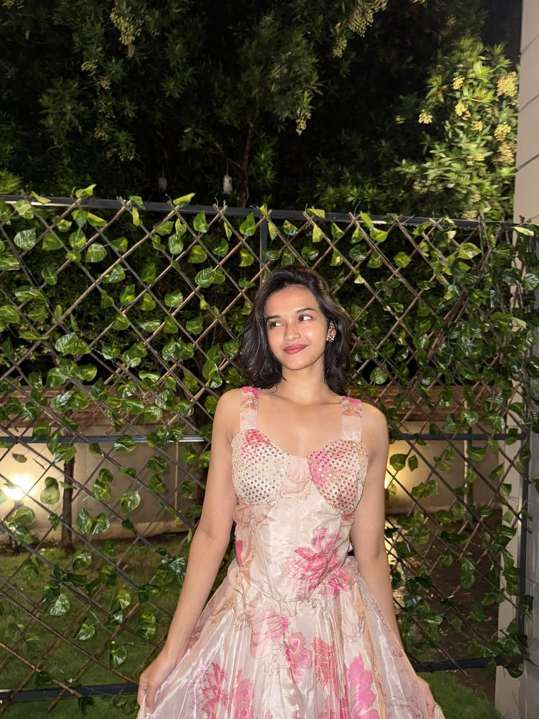 Floral Organza Corset Lehenga Set