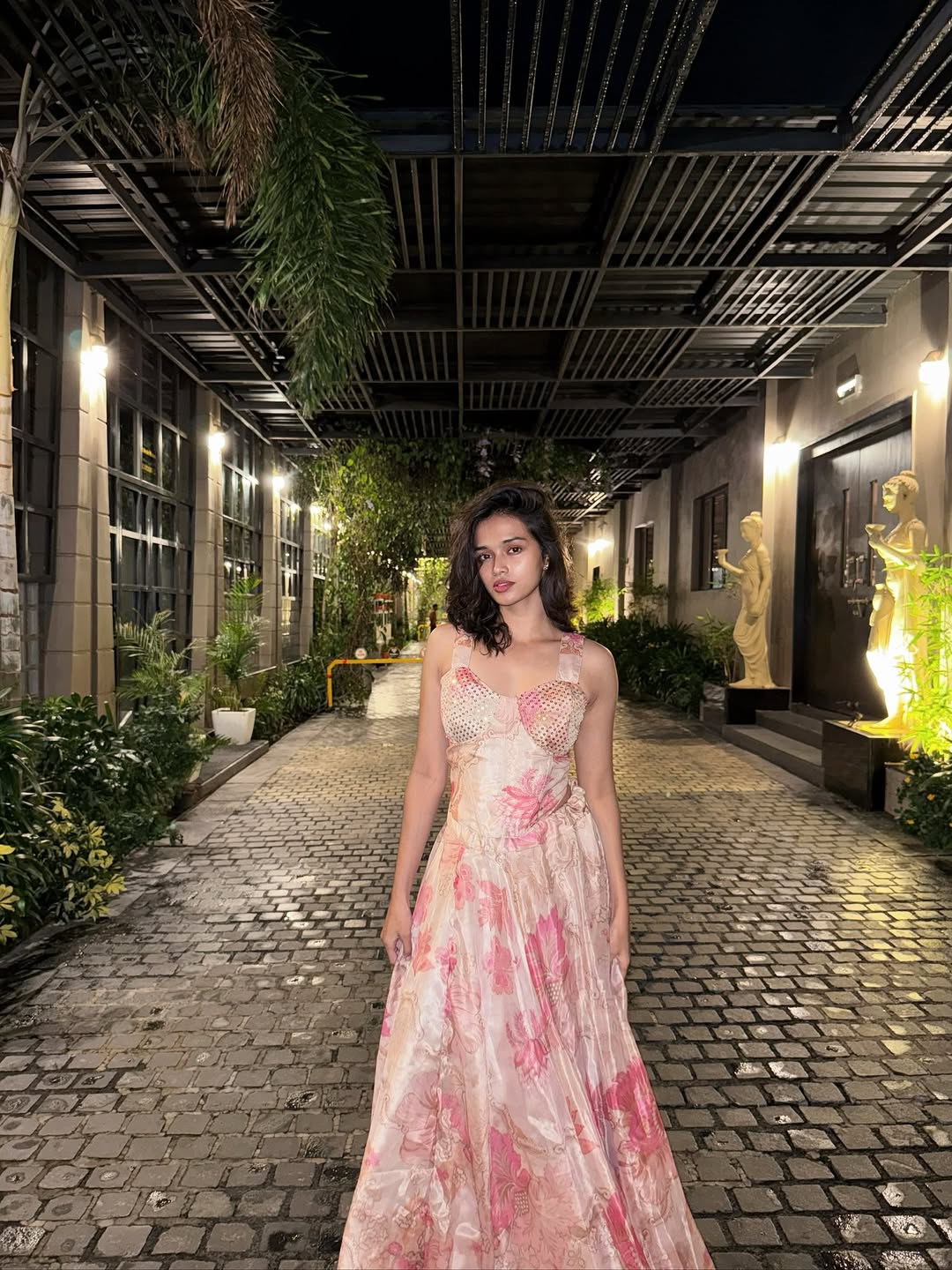 Floral Organza Corset Lehenga Set