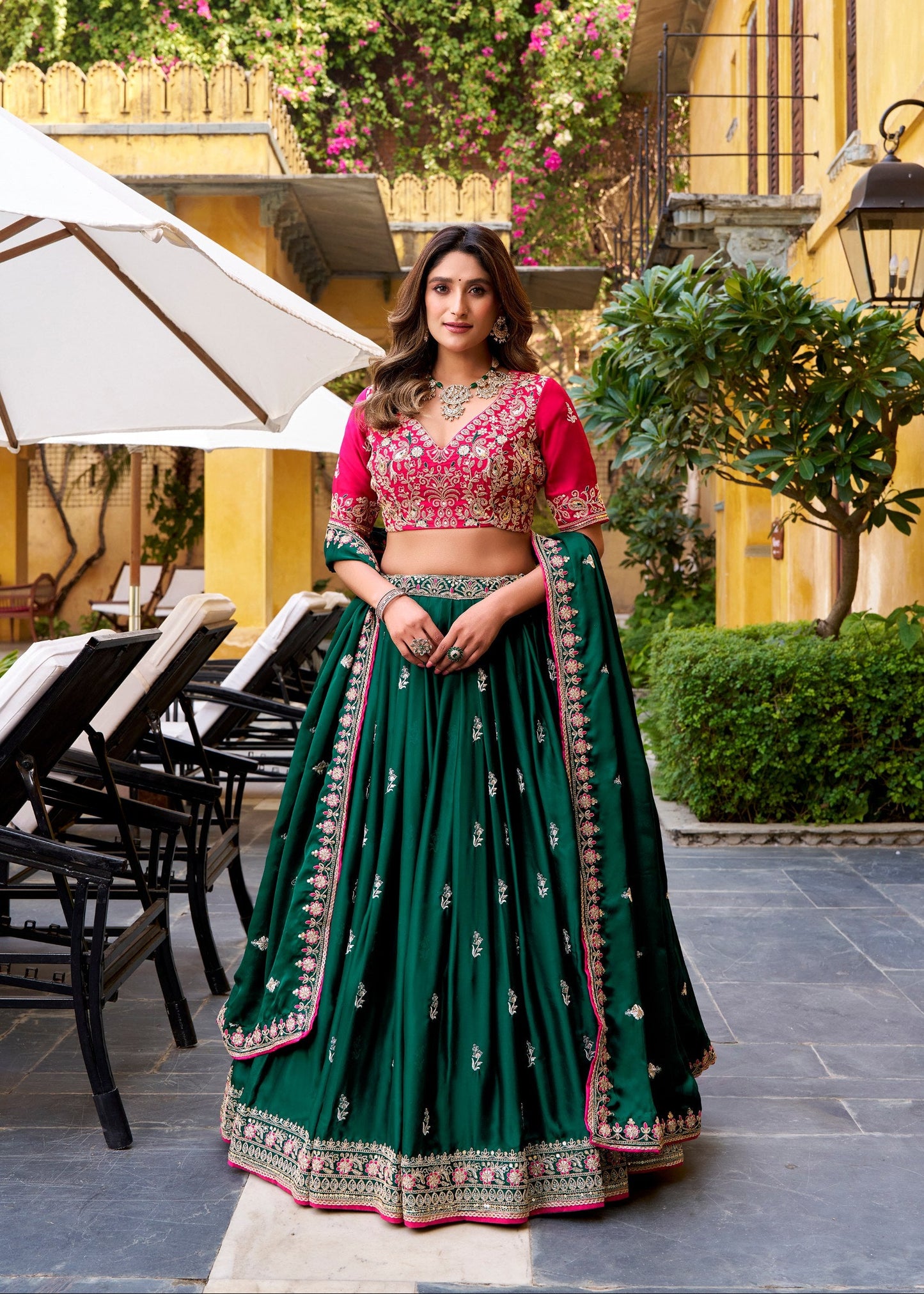 Shahi Designer Embroidered Wedding Lehenga