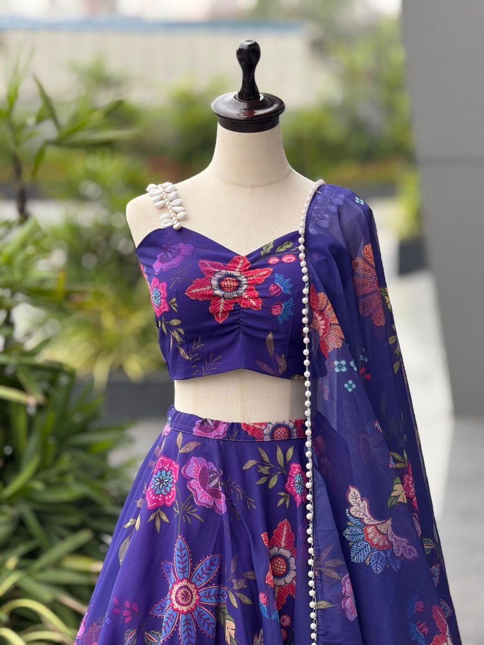 Enchanted Flora Purple Lehenga Set