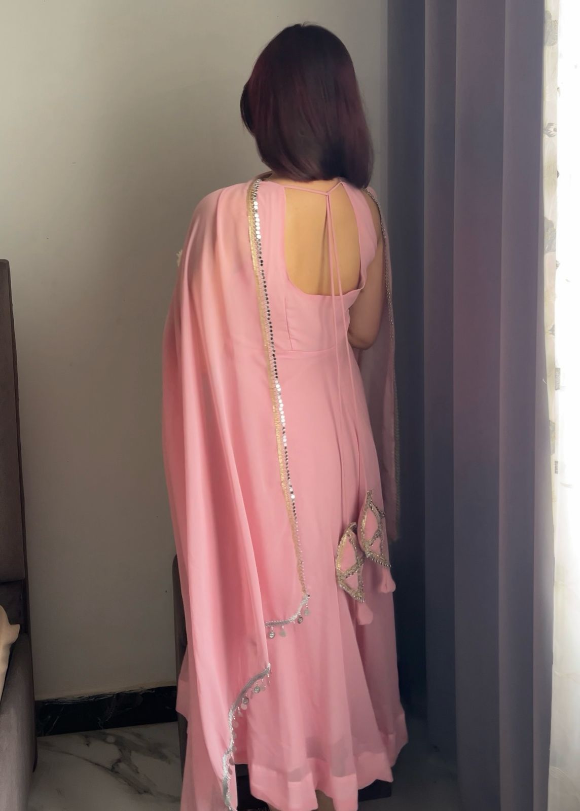 Soft Blush Elegance Anarkali Set