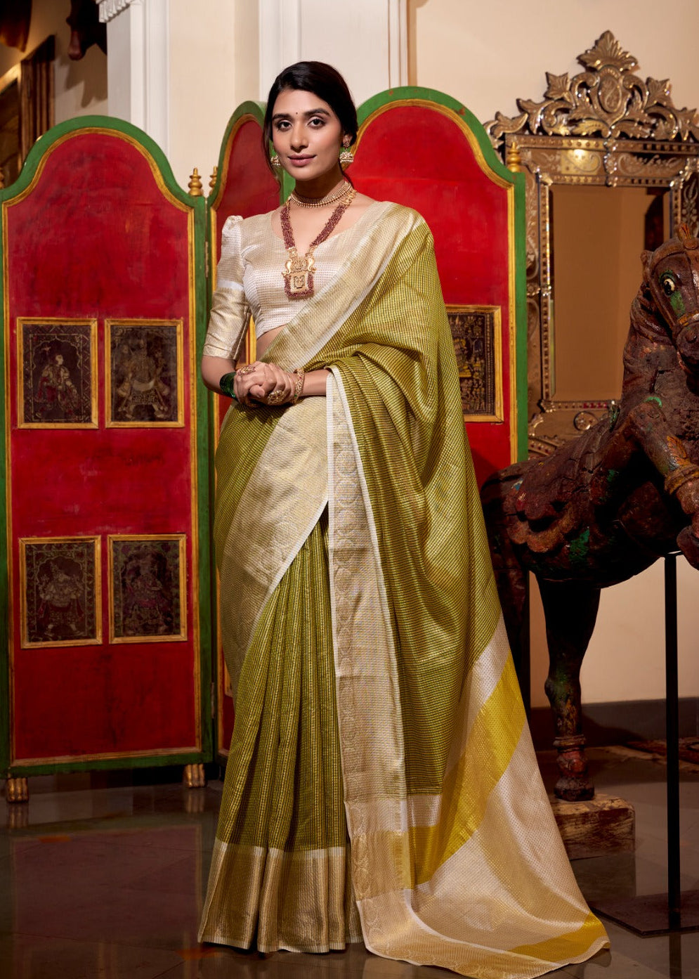 Festive Shine Zari Work Saree