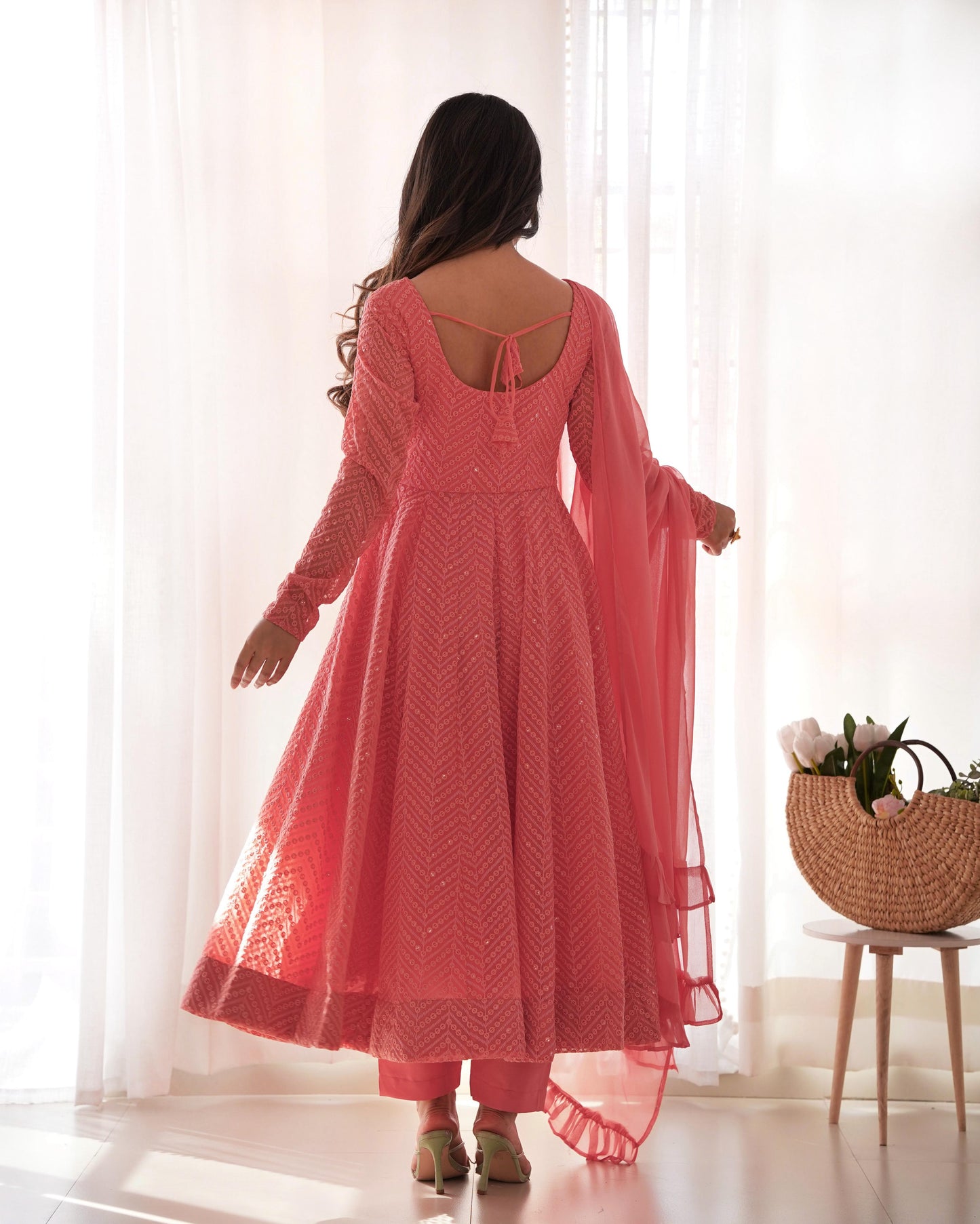 The Classic Lucknowi Anarkali Set
