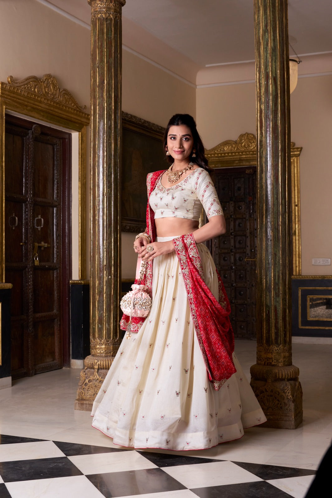 Subtle Shine Vichitra Silk Lehenga