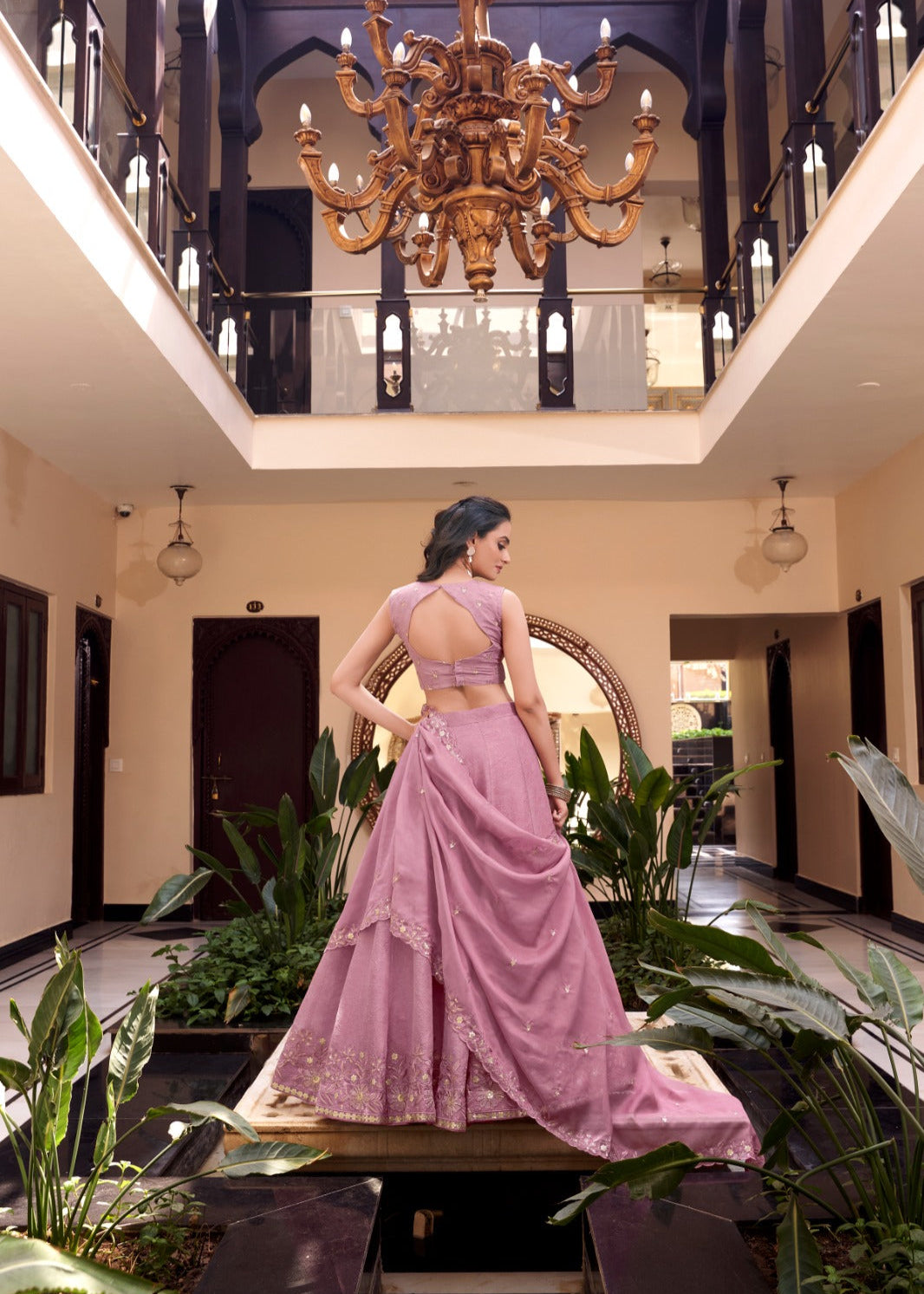 Pearl-Coded Embellished Lehenga Set