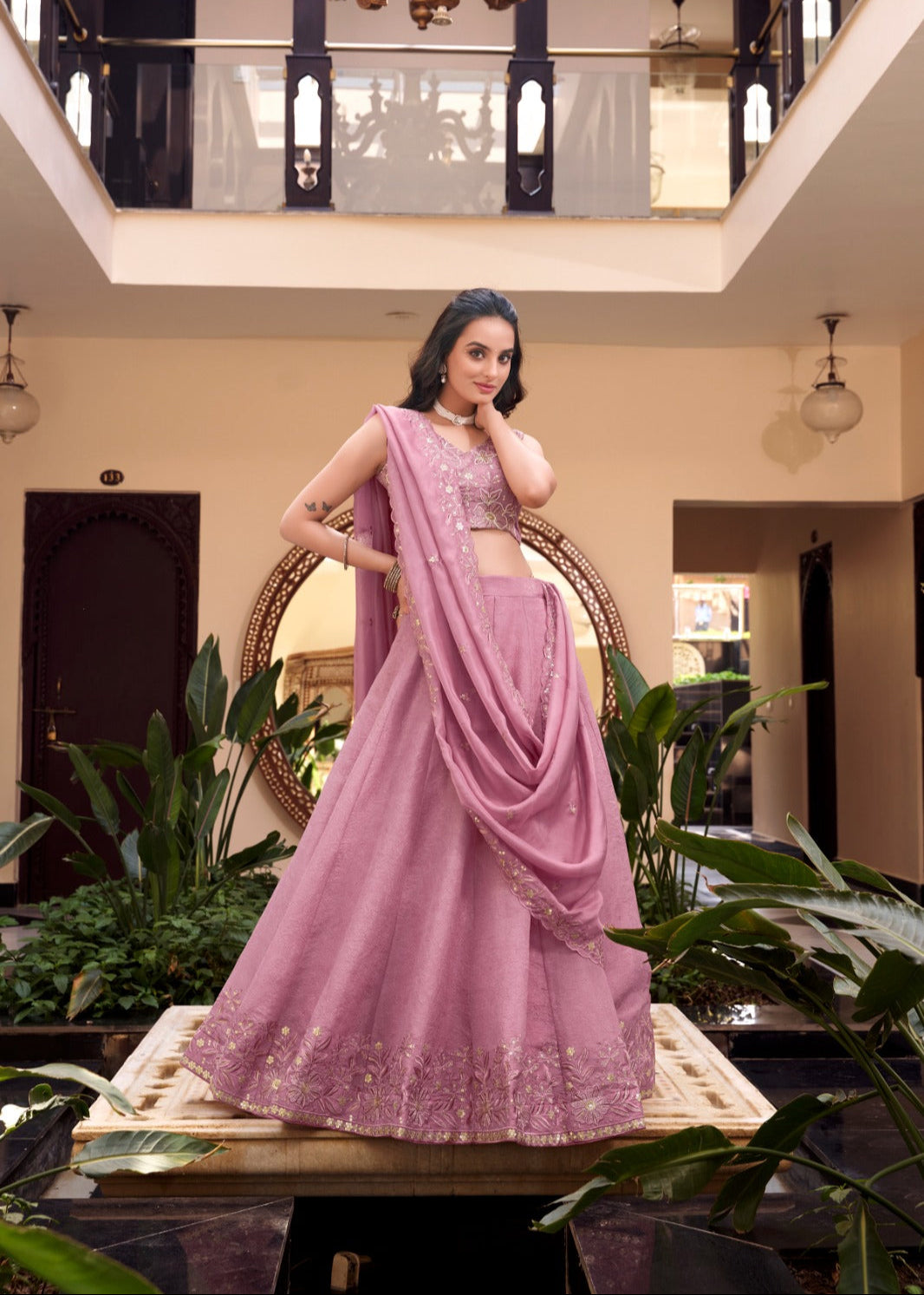 Pearl-Coded Embellished Lehenga Set