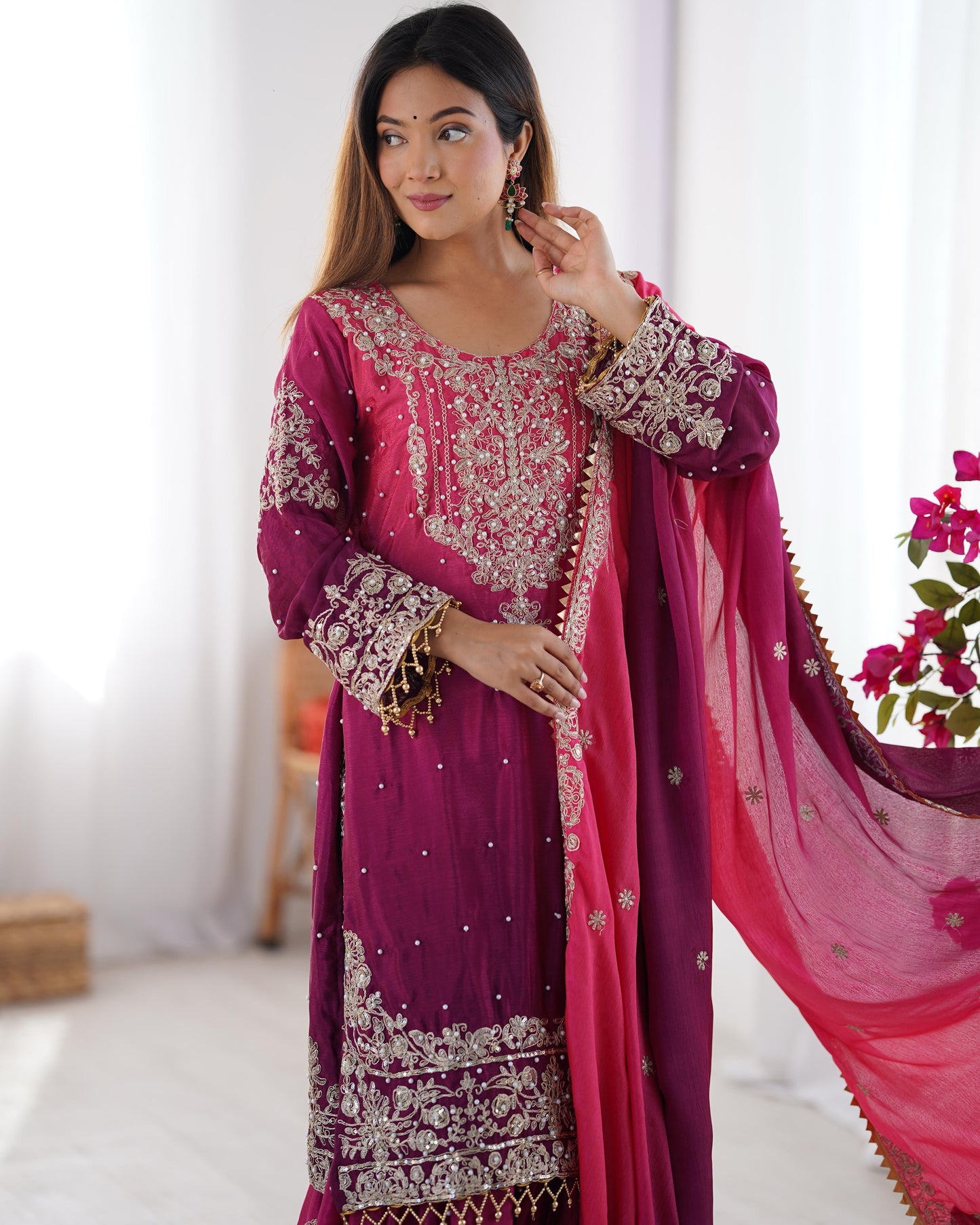 Graceful Dual Shaded Sharara Sets